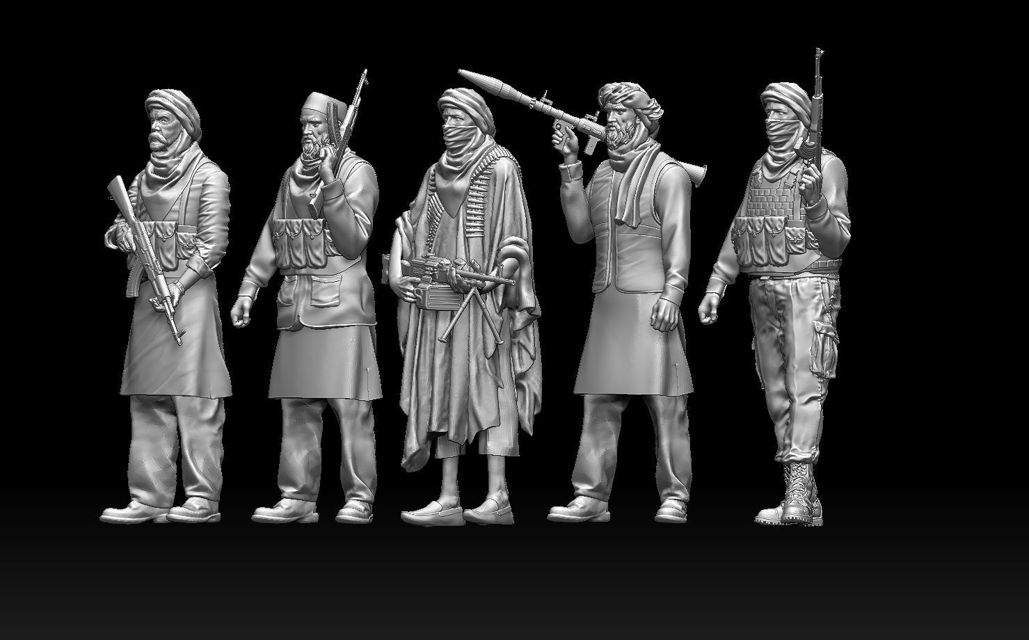 soldiers arab  3D print model_1