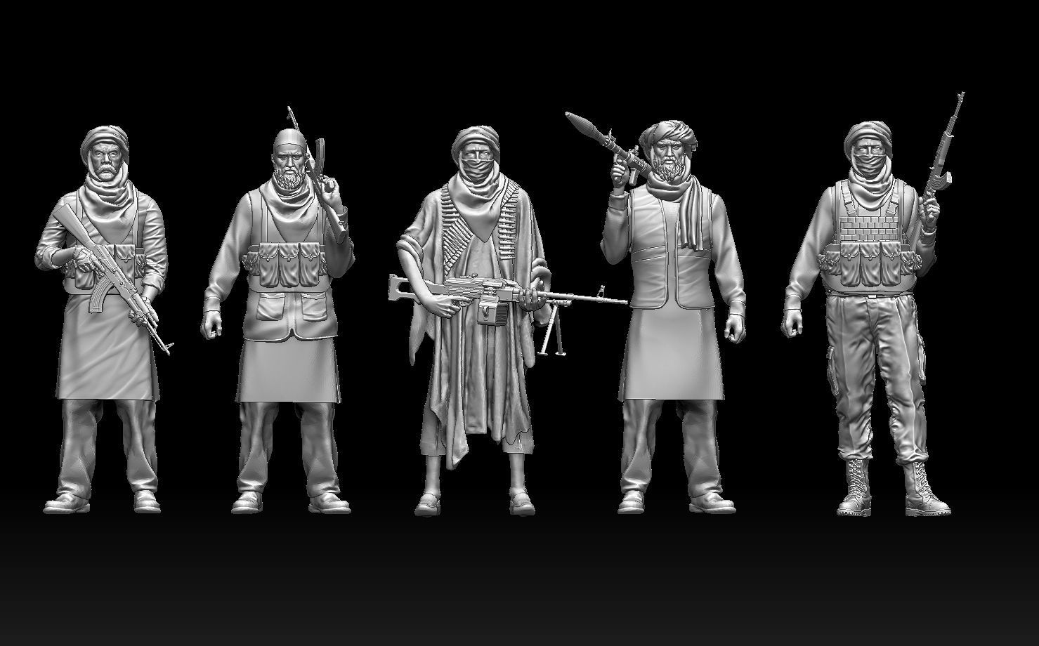 soldiers arab  3D print model_88