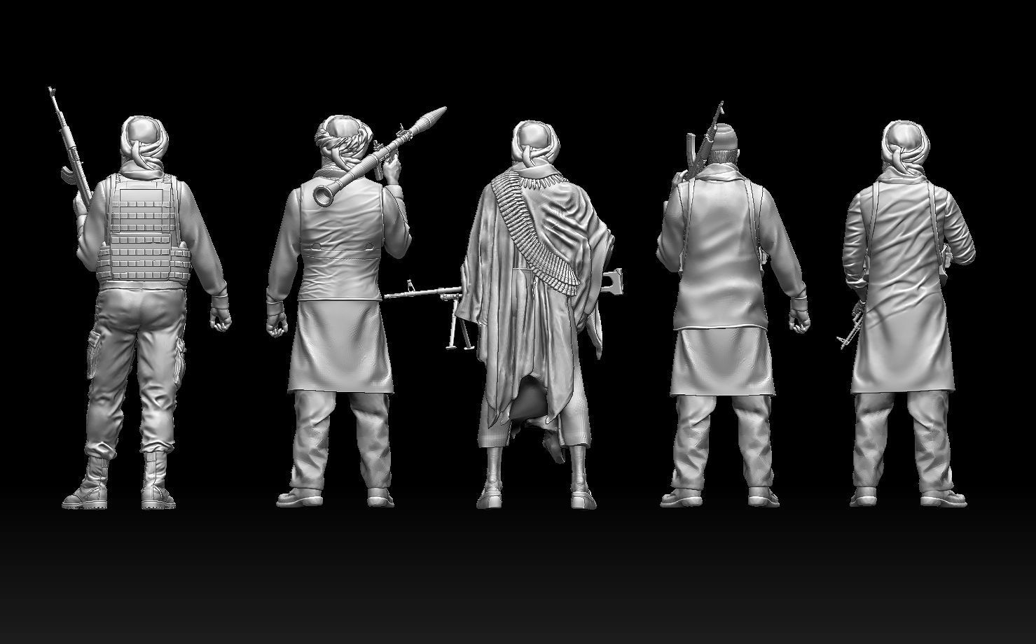 soldiers arab  3D print model_71