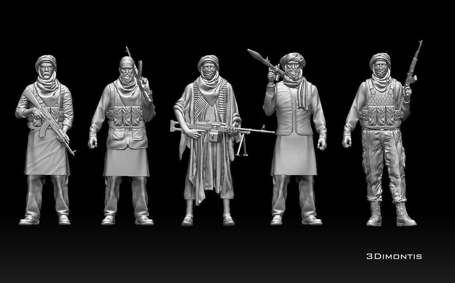 soldiers arab  3D print model_0