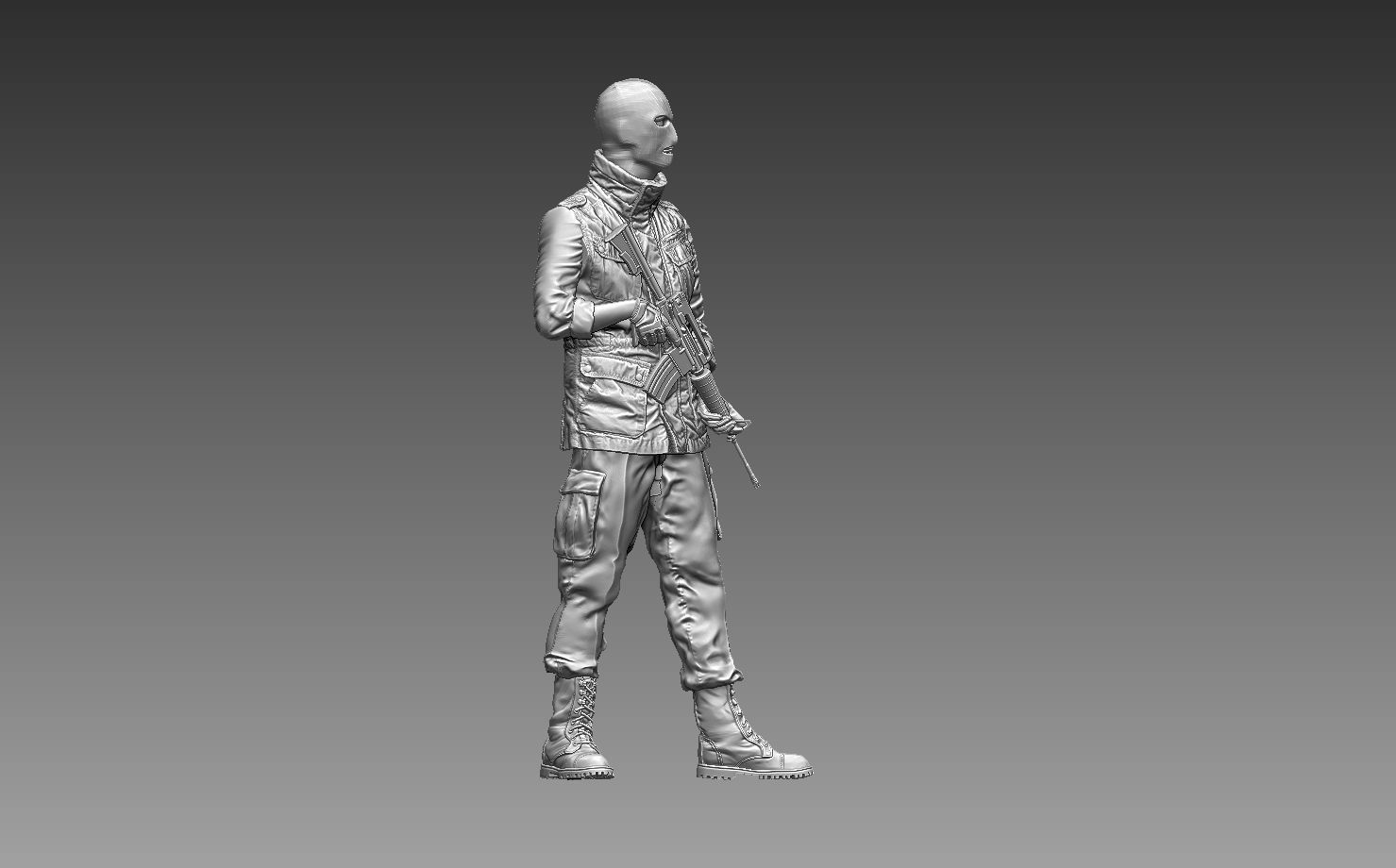 robber man 3D print model_41