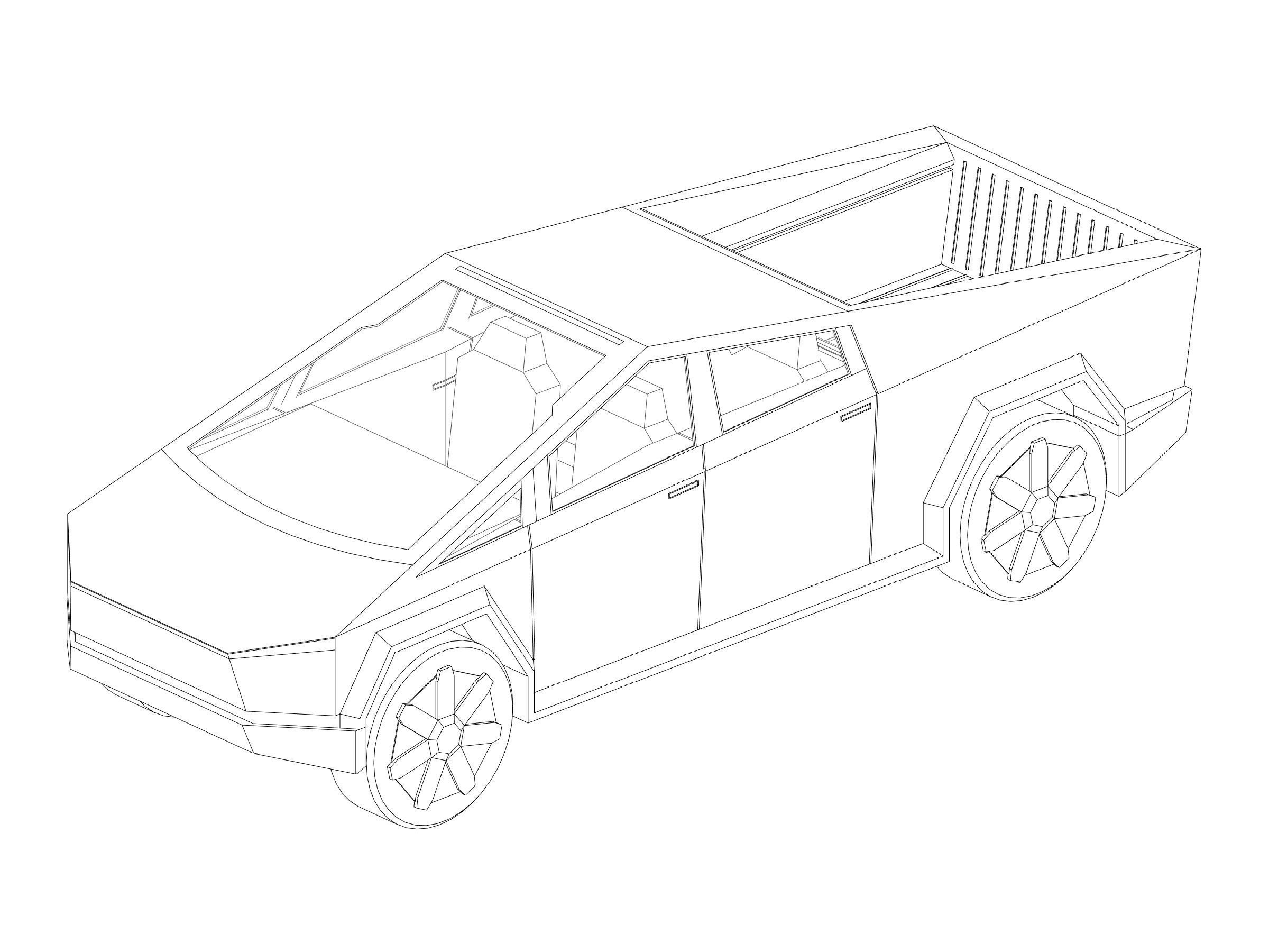 Tesla Cybertruck - Revit Family 3D model_6