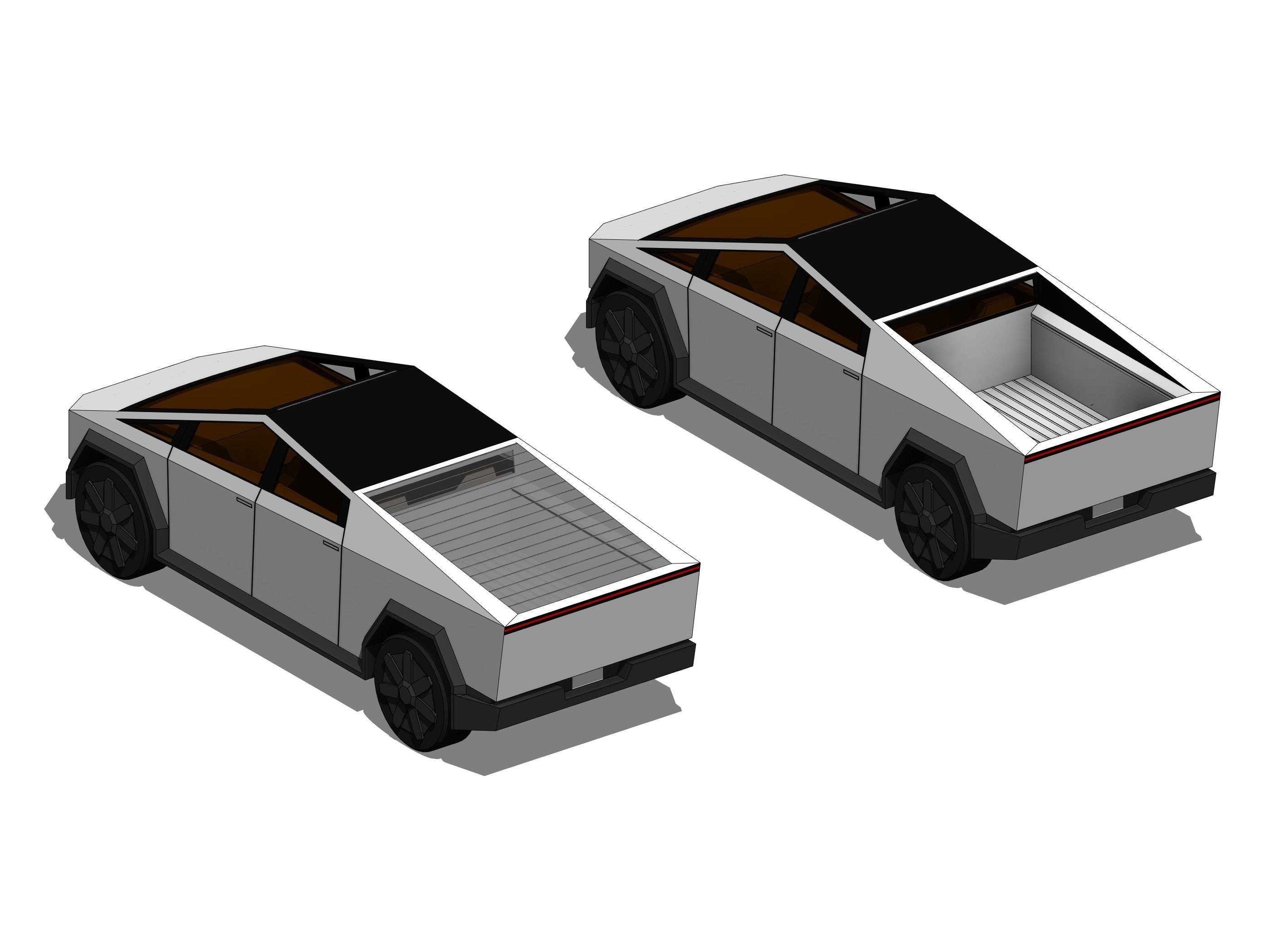 Tesla Cybertruck - Revit Family 3D model_1