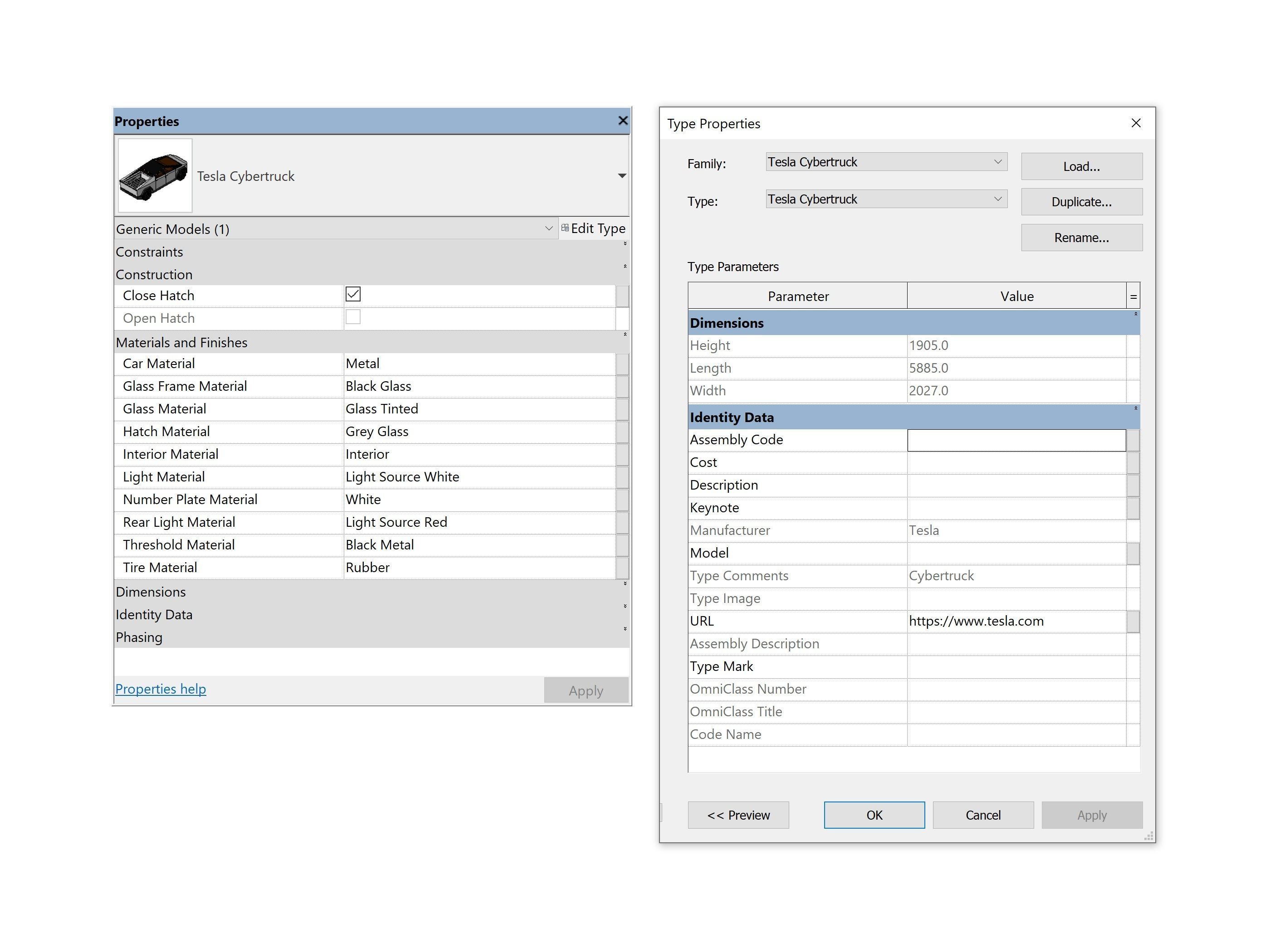 Tesla Cybertruck - Revit Family 3D model_7