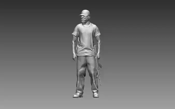 robber man holding baseball bat