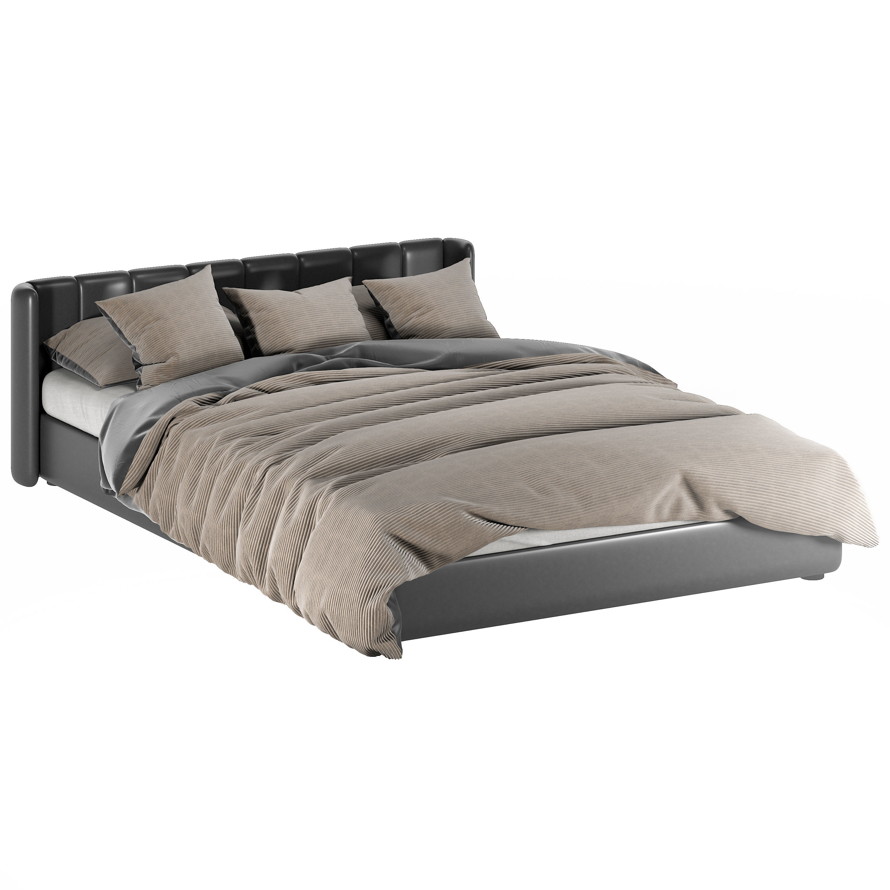 bed Luxury Magic Velvet 2 color 3D model_1