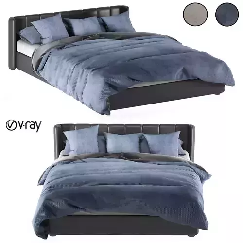 bed Luxury Magic Velvet 2 color 3D model