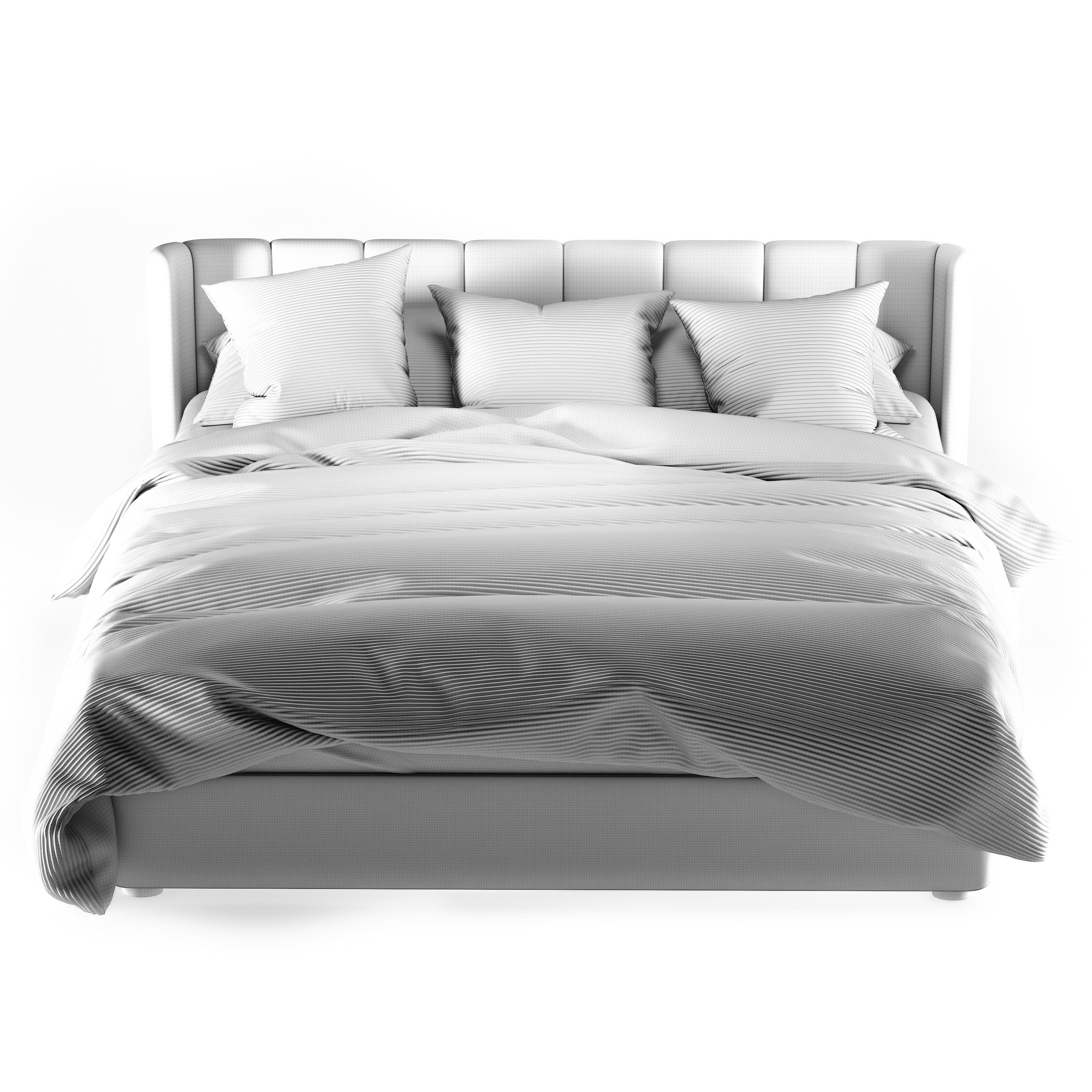 bed Luxury Magic Velvet 2 color 3D model_4