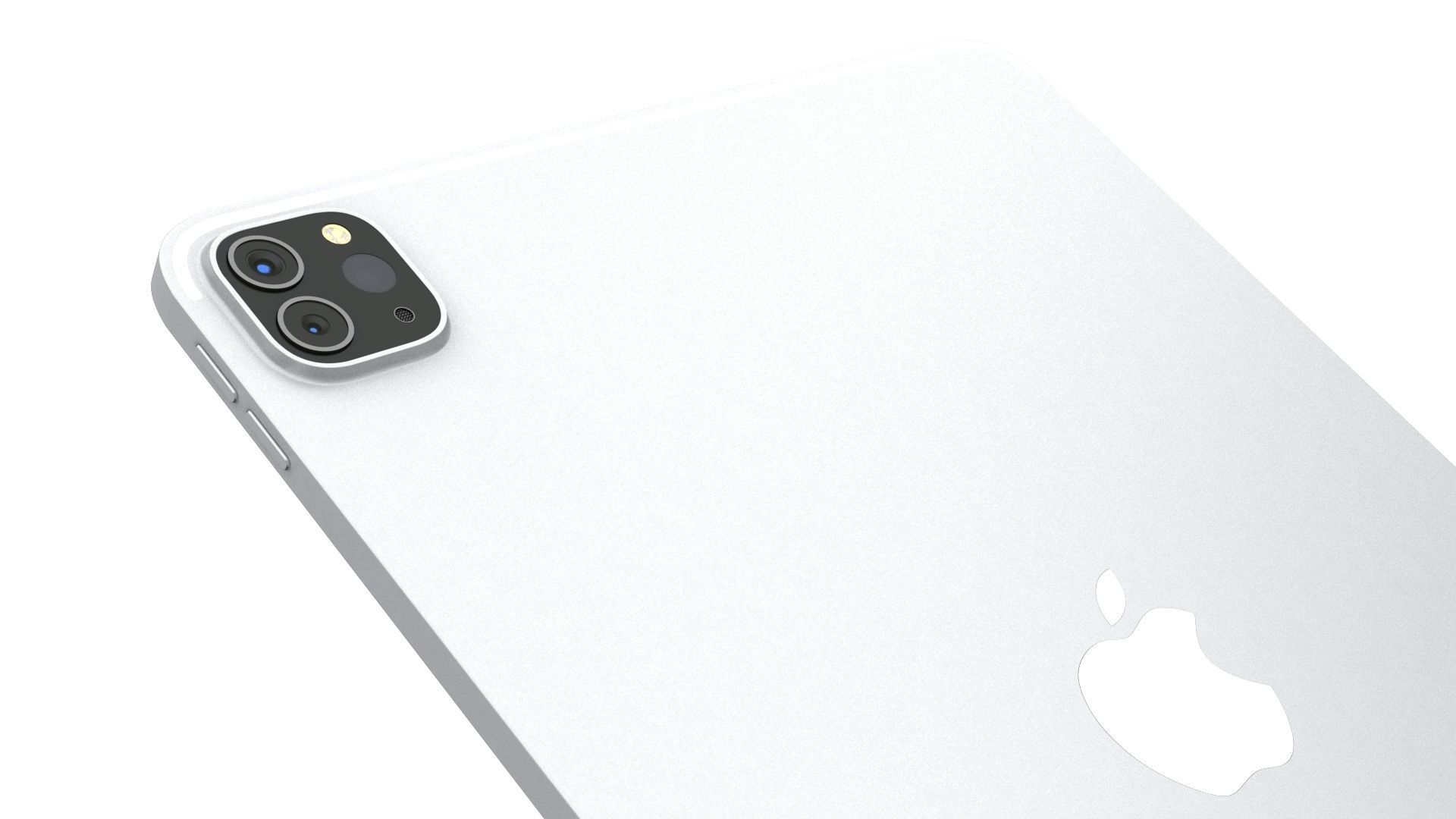 Apple iPad Pro 11 2021 Silver with Pencil Low-poly 3D model_12