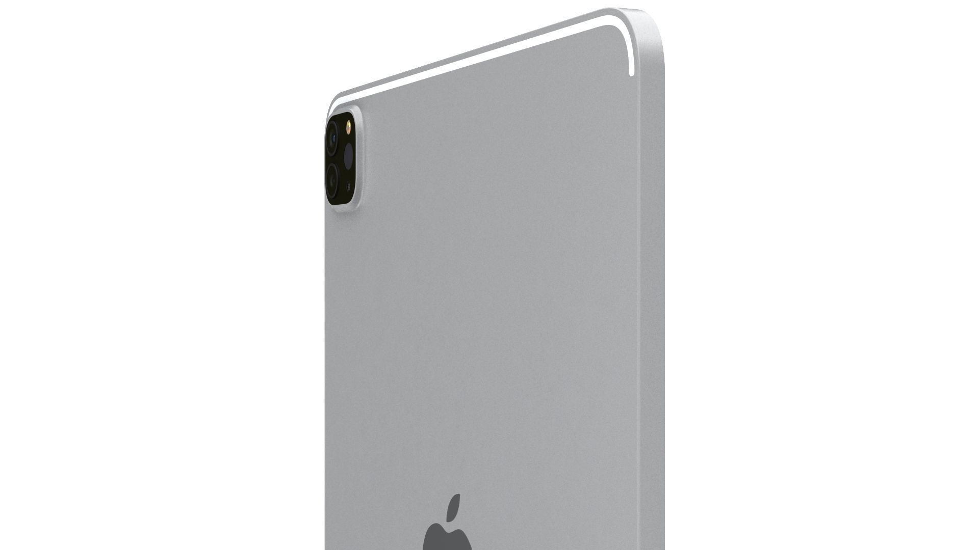 Apple iPad Pro 11 2021 Silver with Pencil Low-poly 3D model_13