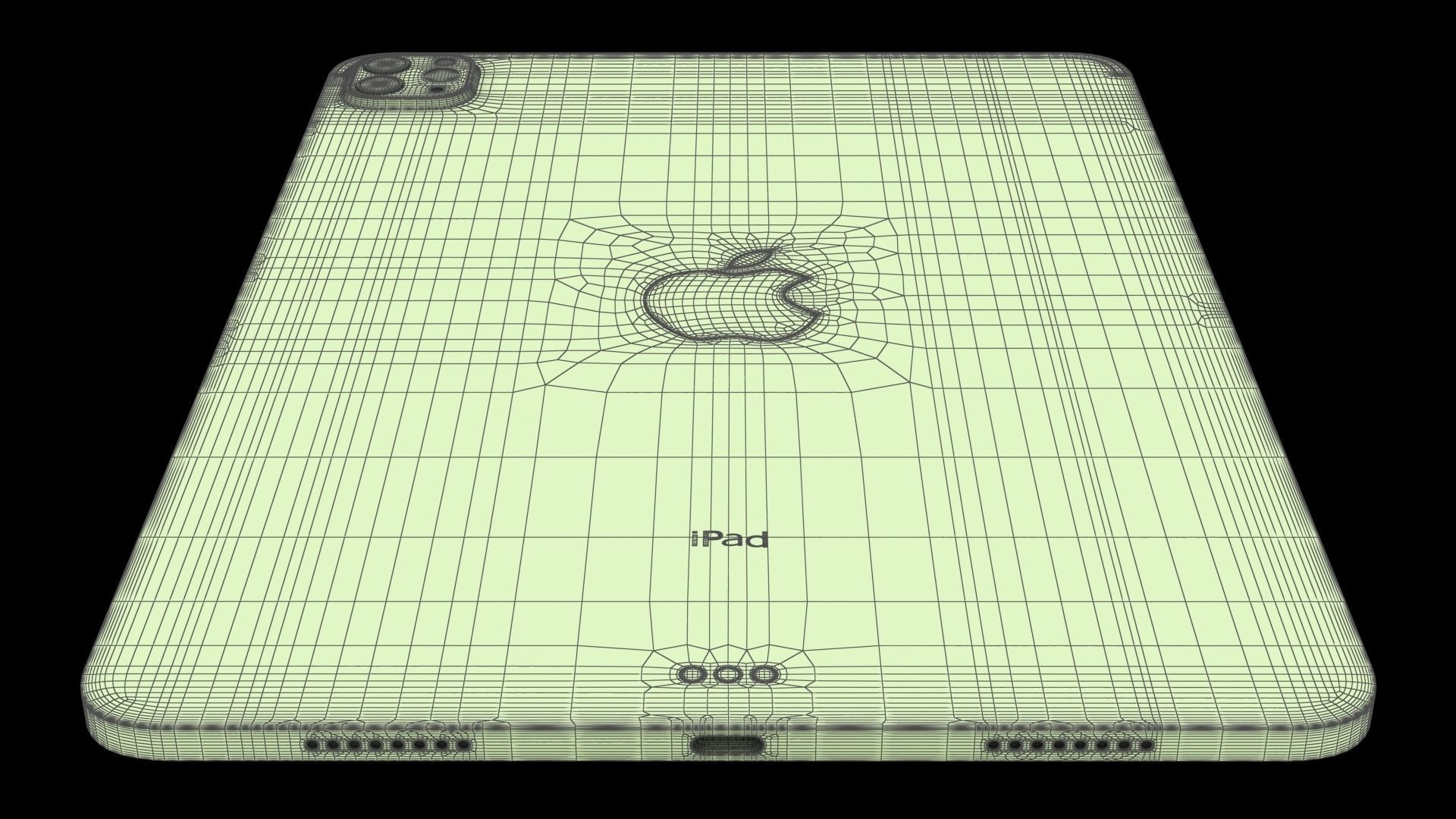 Apple iPad Pro 11 2021 Silver with Pencil Low-poly 3D model_31