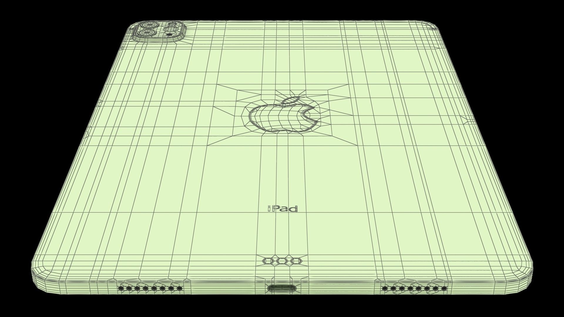 Apple iPad Pro 11 2021 Silver with Pencil Low-poly 3D model_32