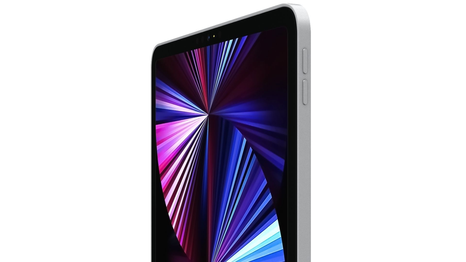 Apple iPad Pro 11 2021 Silver with Pencil Low-poly 3D model_14