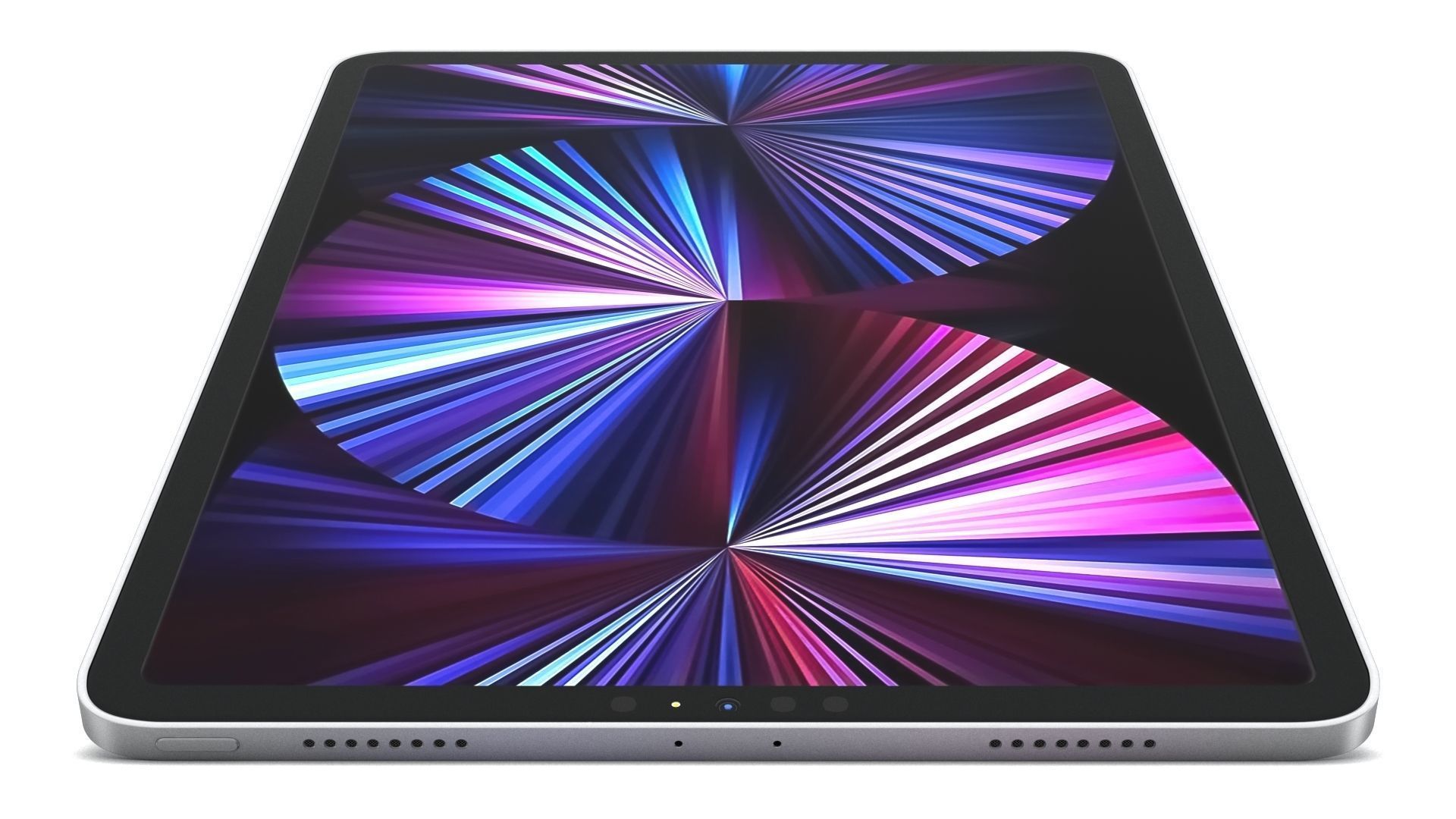 Apple iPad Pro 11 2021 Silver with Pencil Low-poly 3D model_16