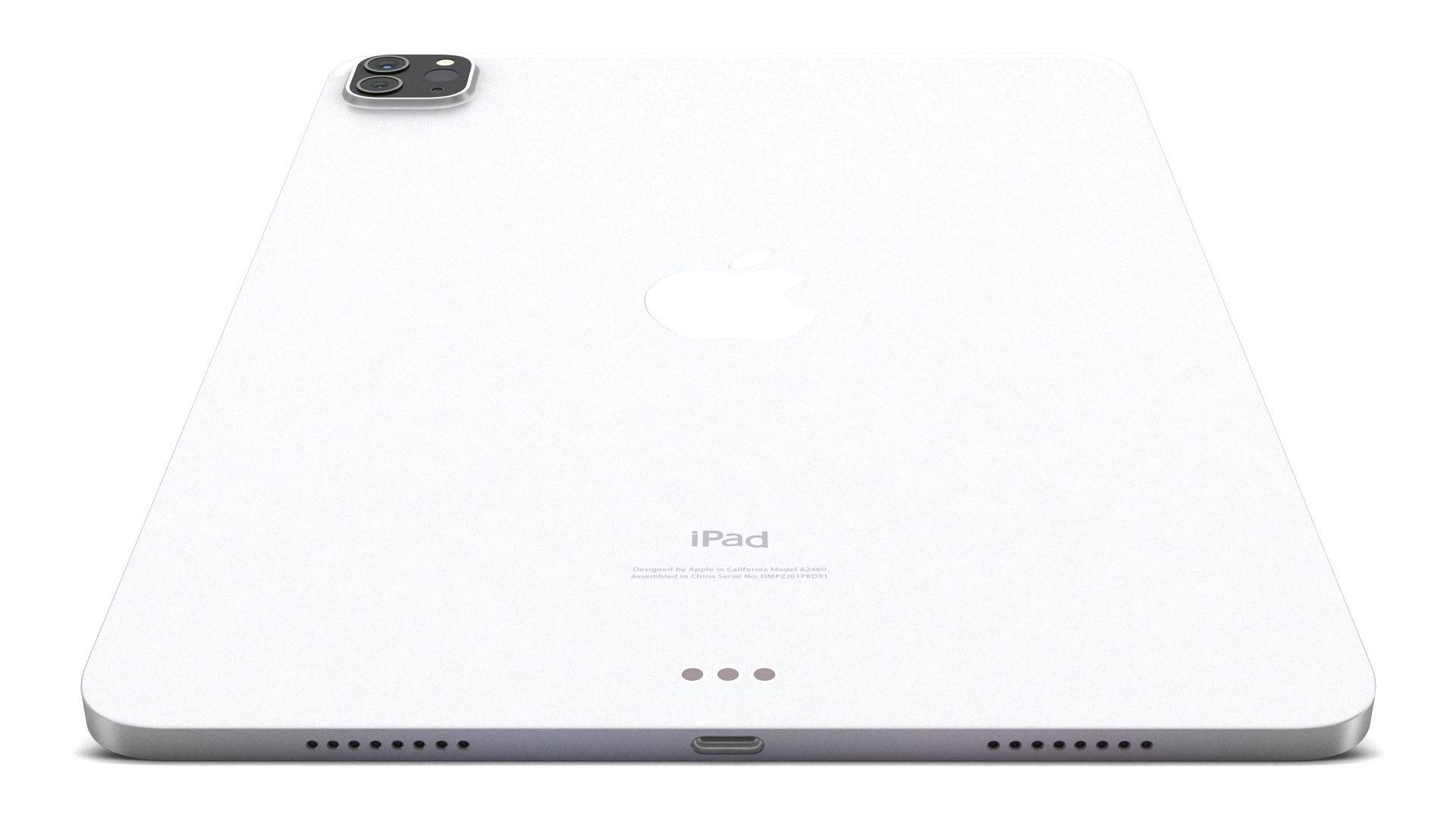 Apple iPad Pro 11 2021 Silver with Pencil Low-poly 3D model_15