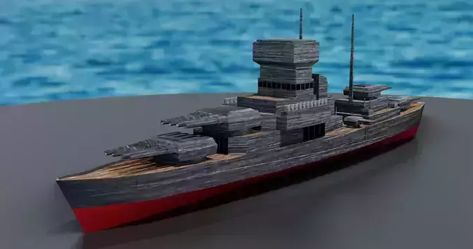 Battleship wooden boat