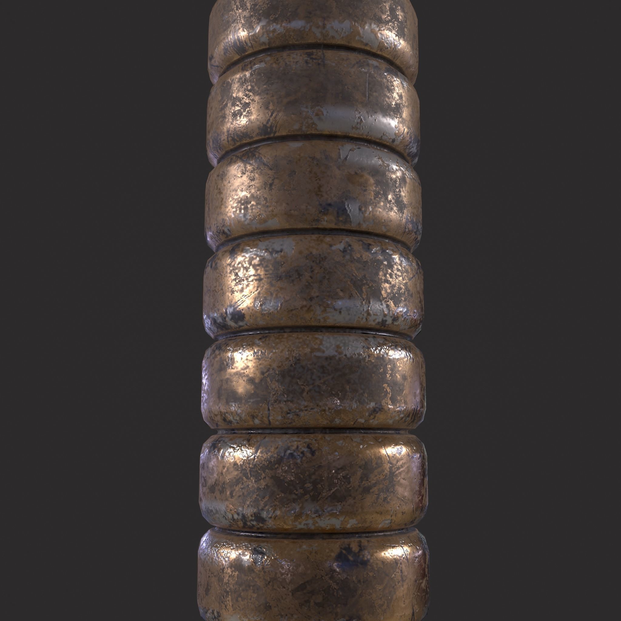 Medieval Flail  Low-poly 3D model_9