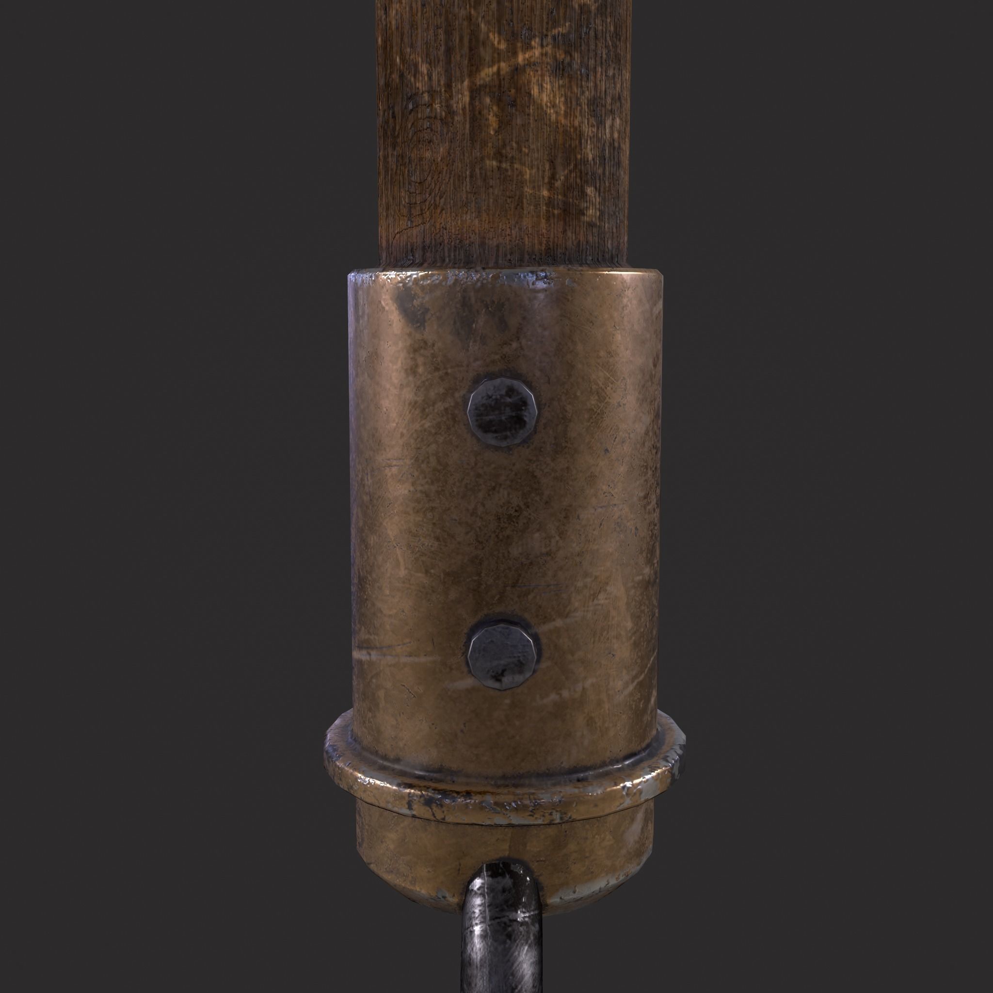 Medieval Flail  Low-poly 3D model_7