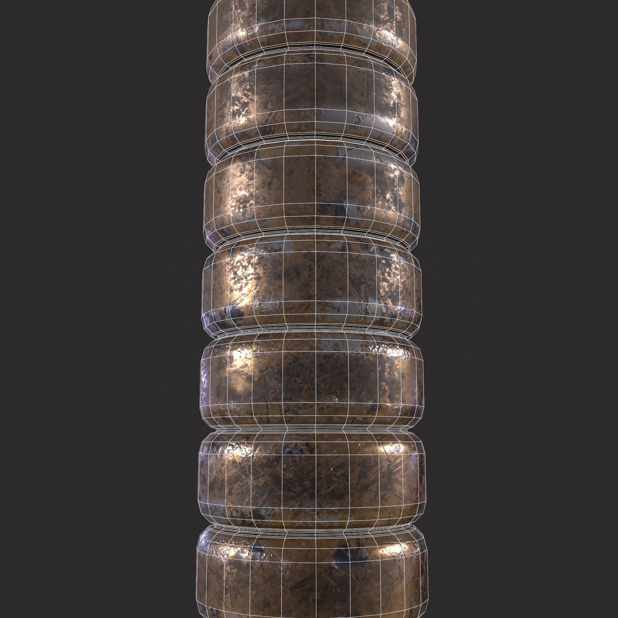 Medieval Flail  Low-poly 3D model_10