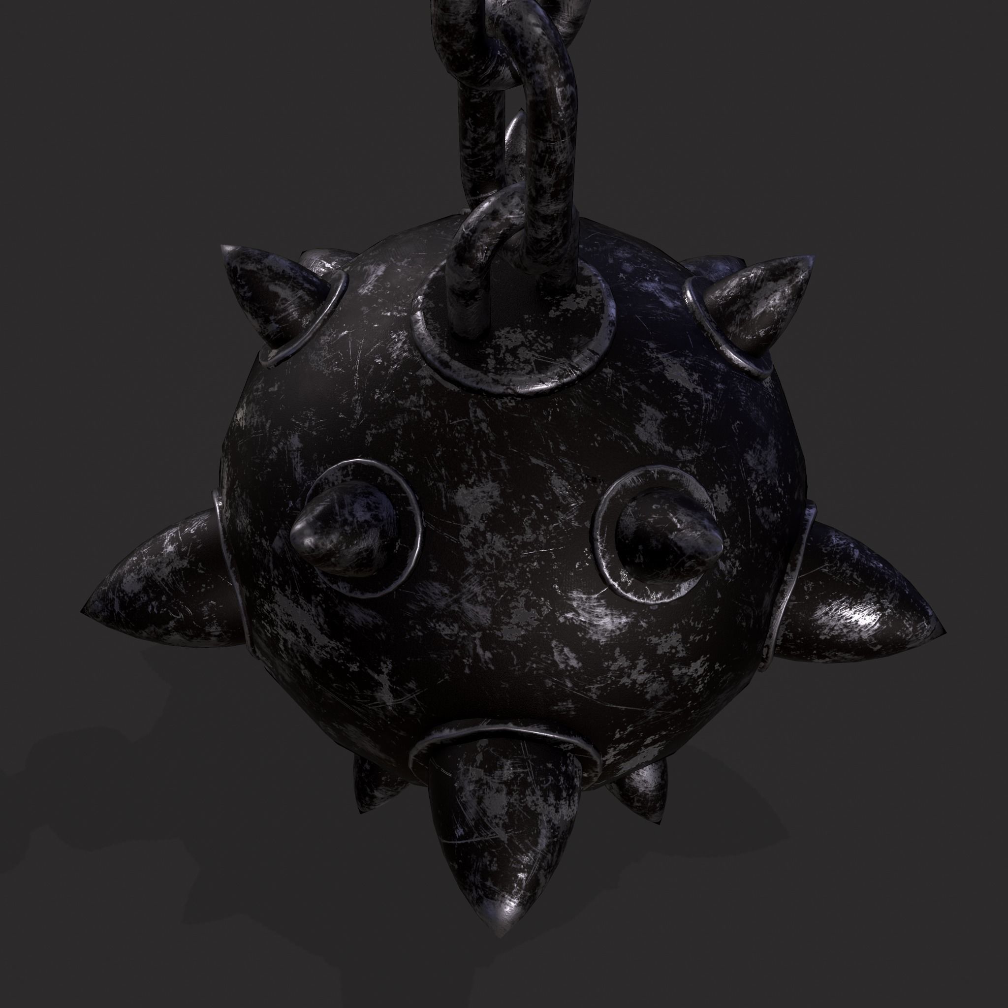 Medieval Flail  Low-poly 3D model_15