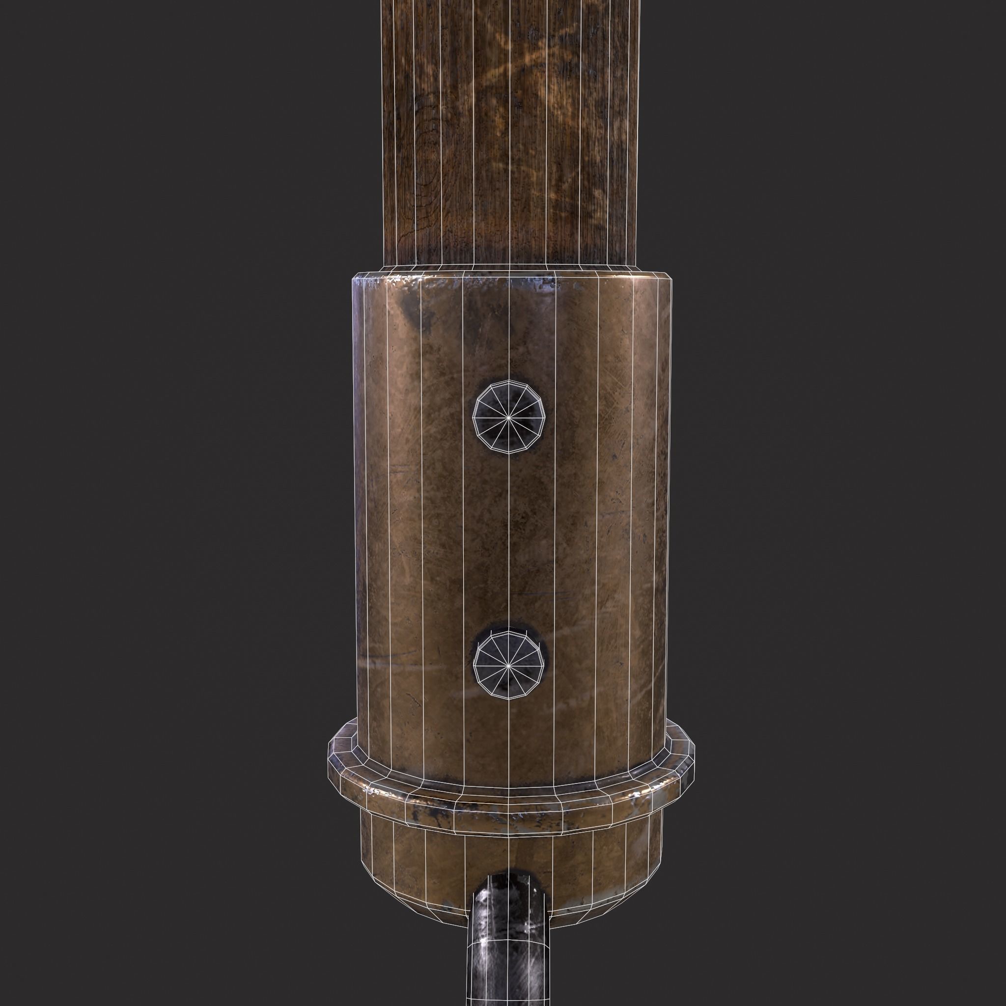 Medieval Flail  Low-poly 3D model_8