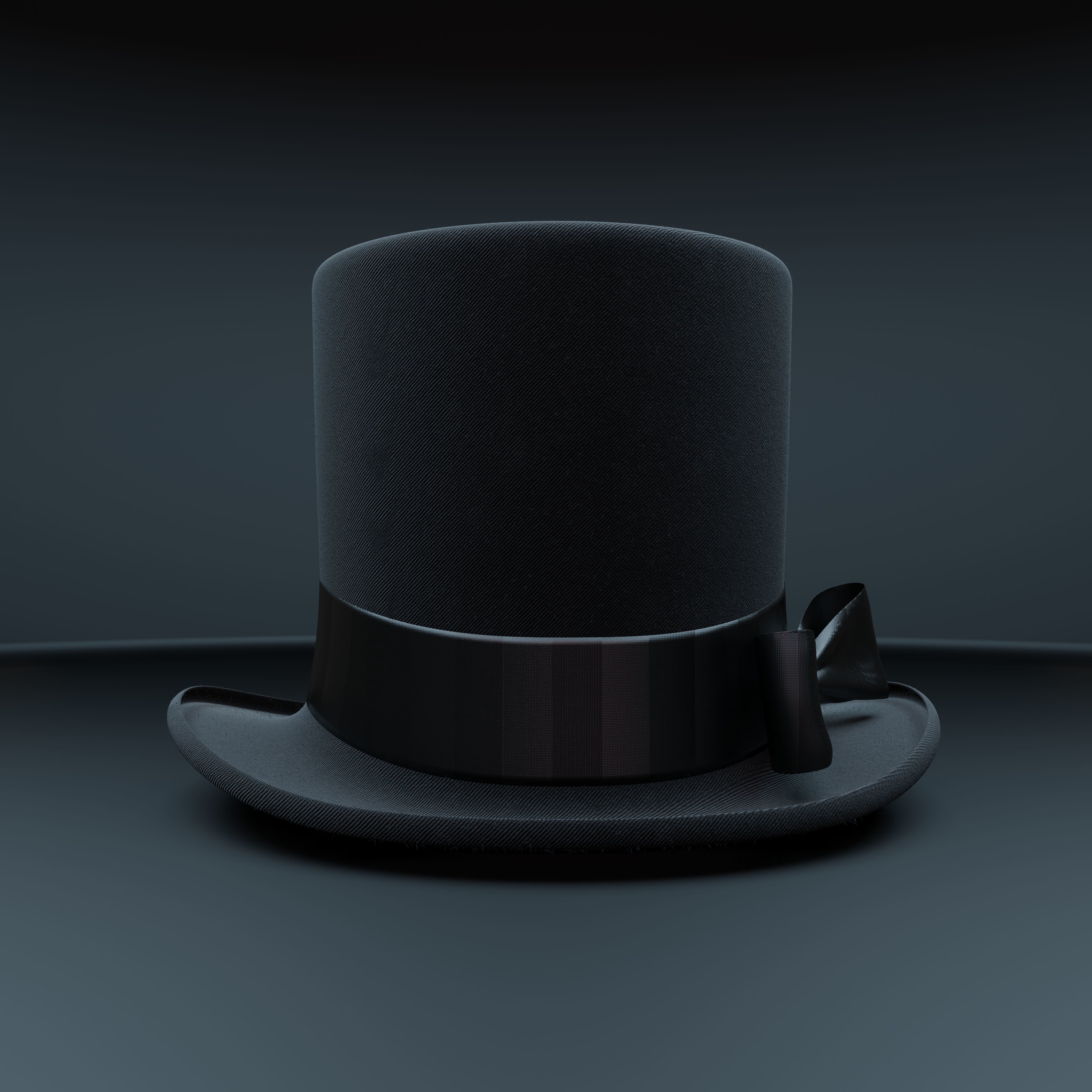 Top Hat Photorealistic PBR Low-poly 3D model_32