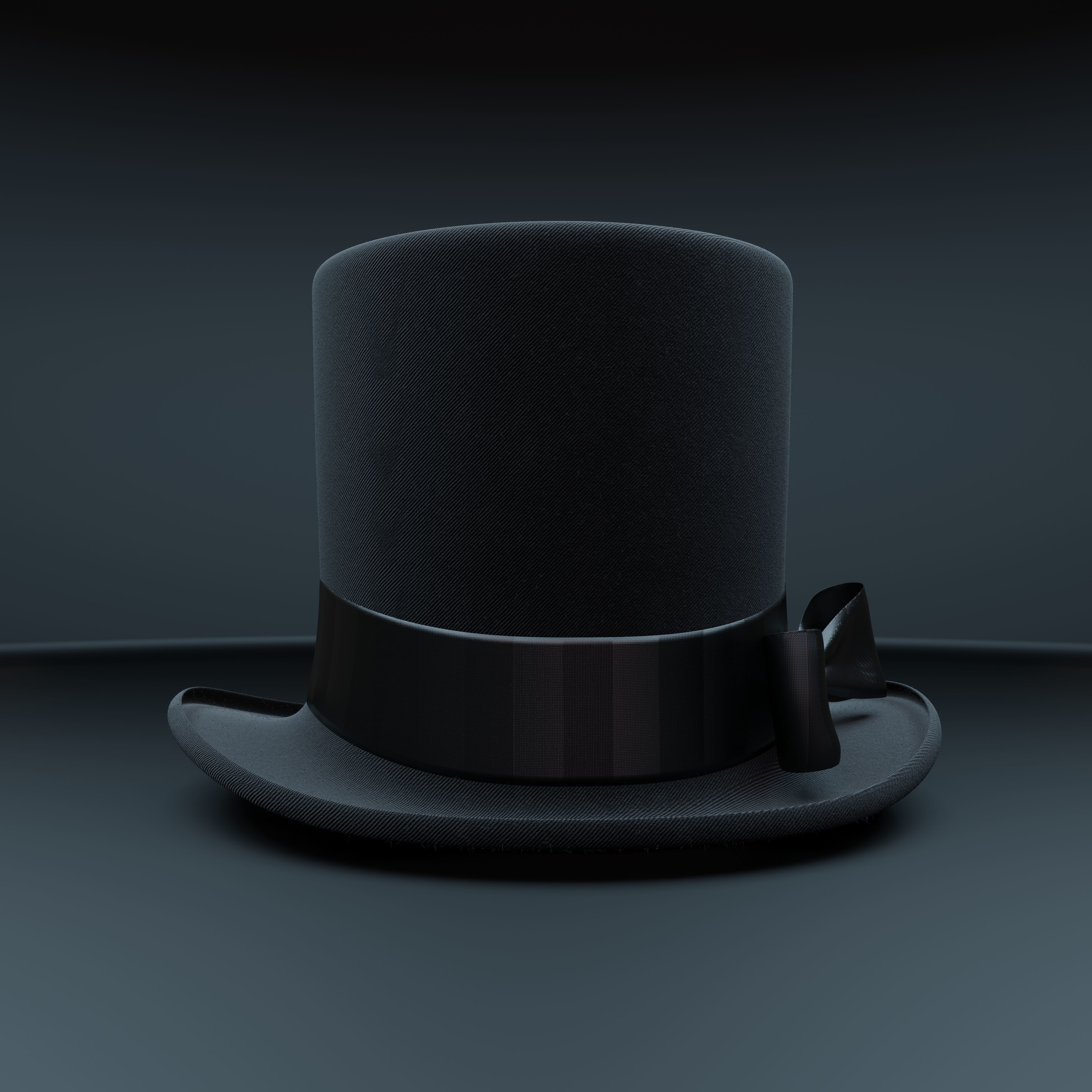 Top Hat Photorealistic PBR Low-poly 3D model_31