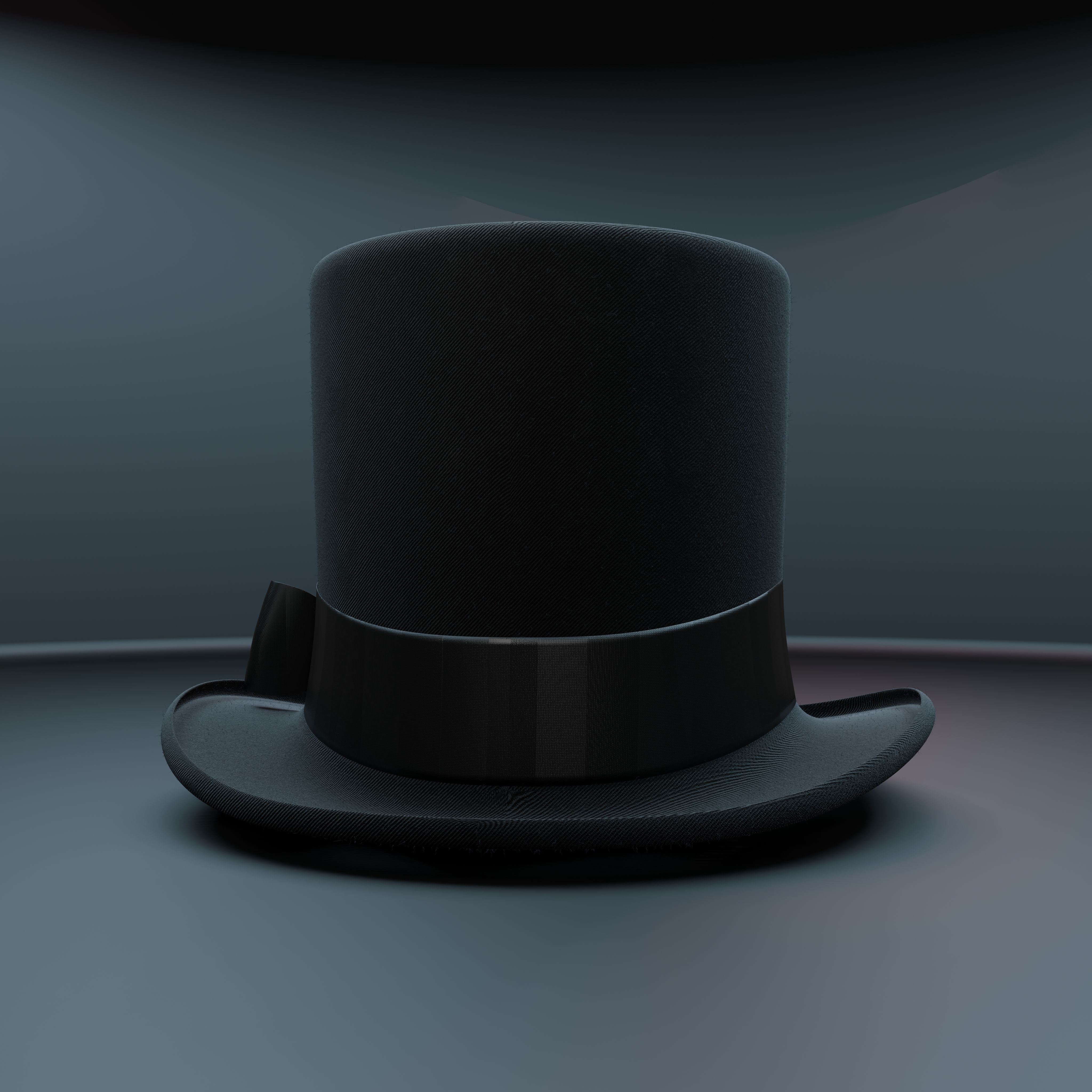 Top Hat Photorealistic PBR Low-poly 3D model_21