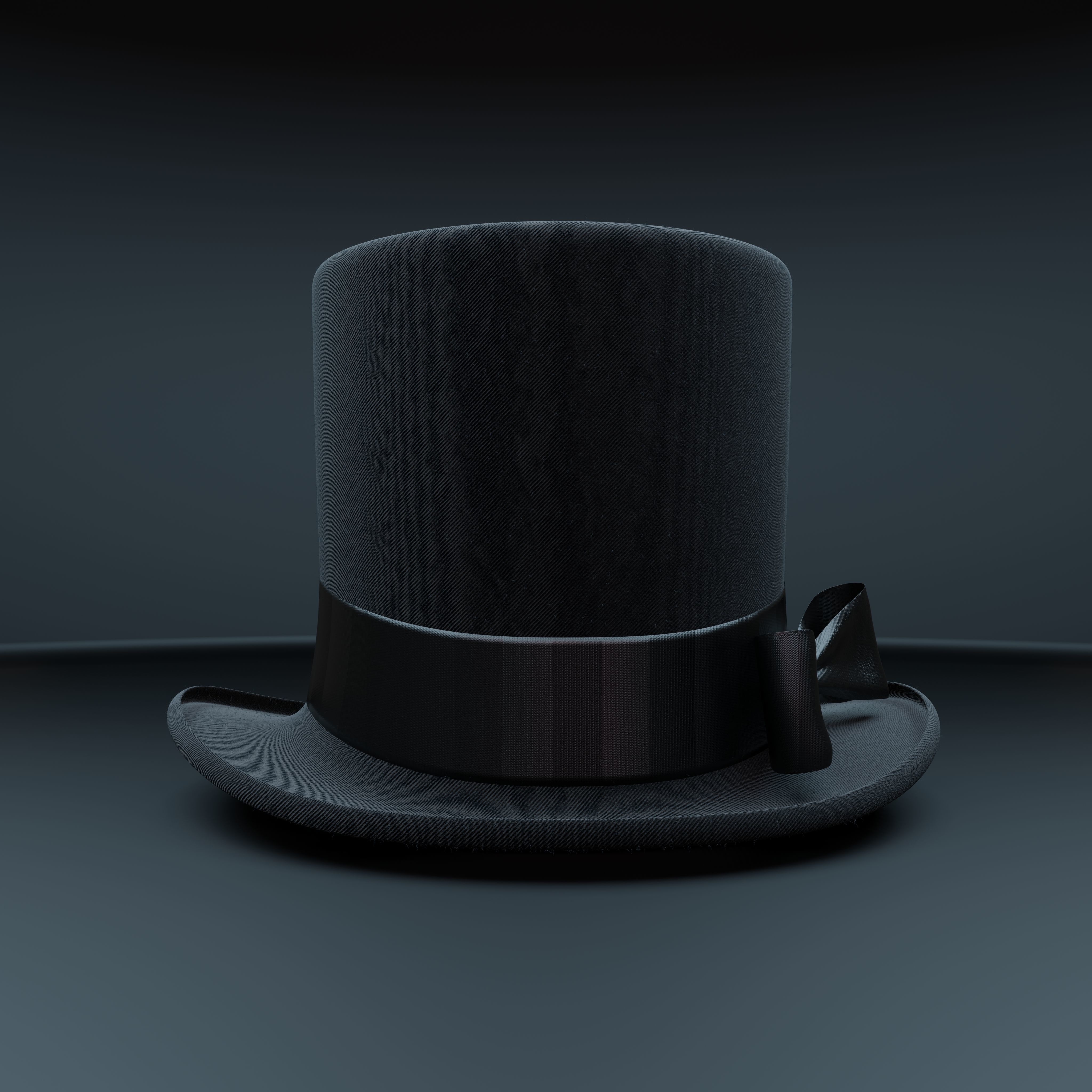 Top Hat Photorealistic PBR Low-poly 3D model_9
