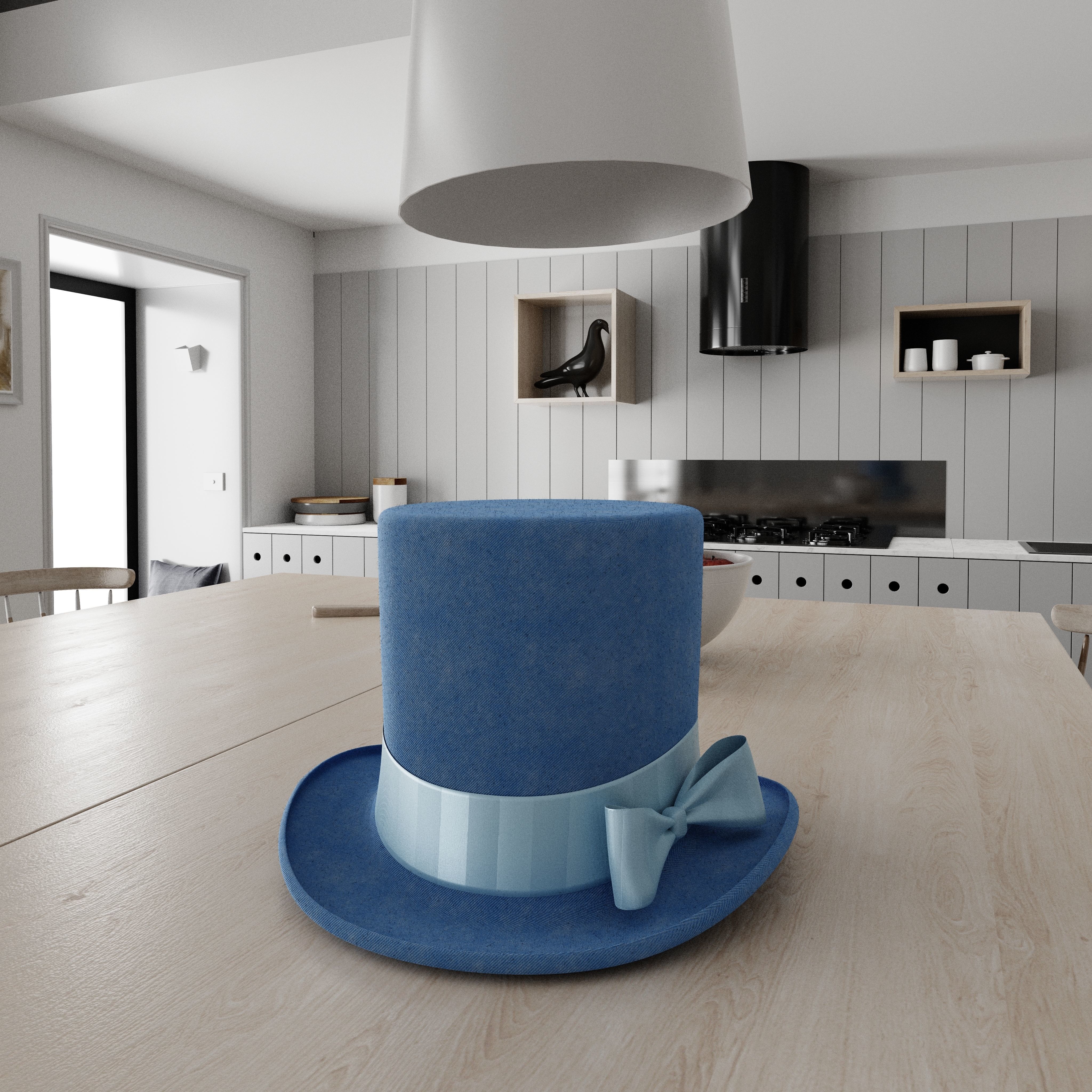Top Hat Photorealistic PBR Low-poly 3D model_6
