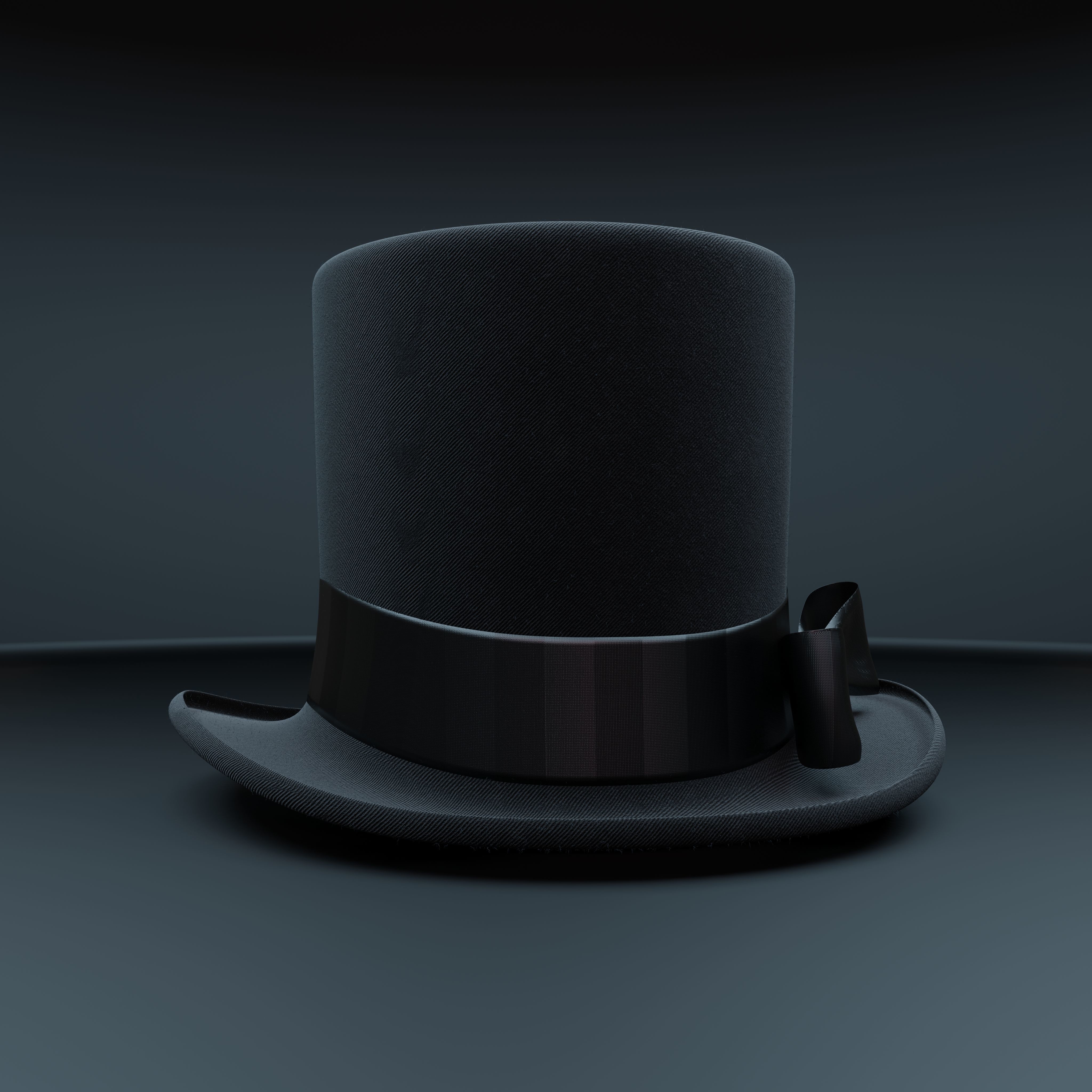 Top Hat Photorealistic PBR Low-poly 3D model_30