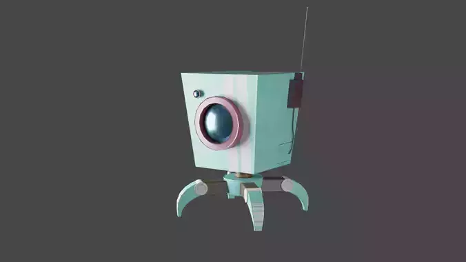 Rigged Stylized Robot Low-poly 3D model Low-poly 3D model