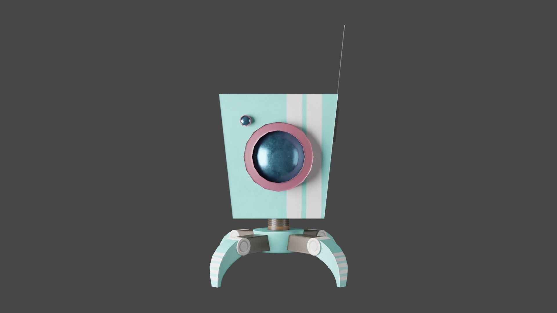 Rigged Stylized Robot Low-poly 3D model Low-poly 3D model_2