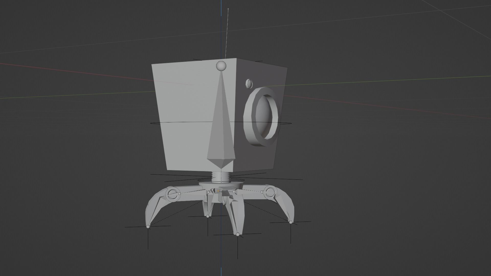 Rigged Stylized Robot Low-poly 3D model Low-poly 3D model_9