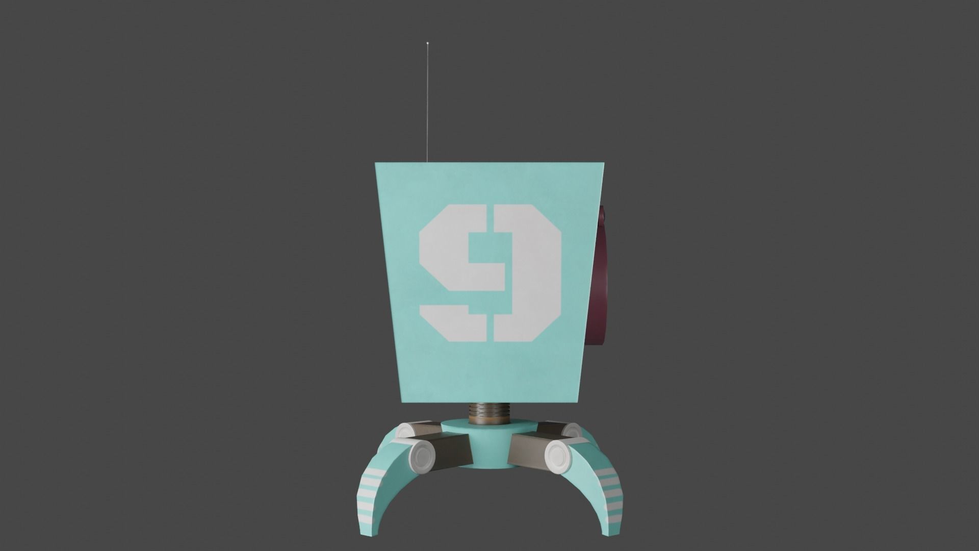 Rigged Stylized Robot Low-poly 3D model Low-poly 3D model_8