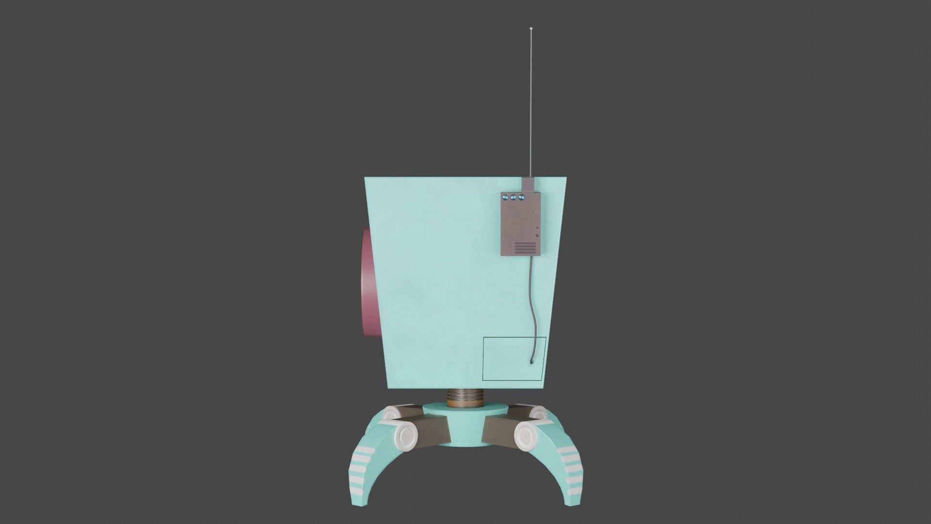 Rigged Stylized Robot Low-poly 3D model Low-poly 3D model_4