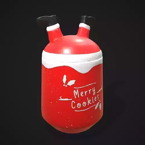 Santa Cookie Jar  Low-poly 3D model