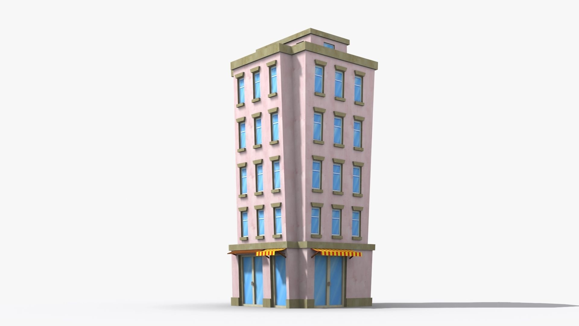 35 Cartoon Building collection Low poly _26