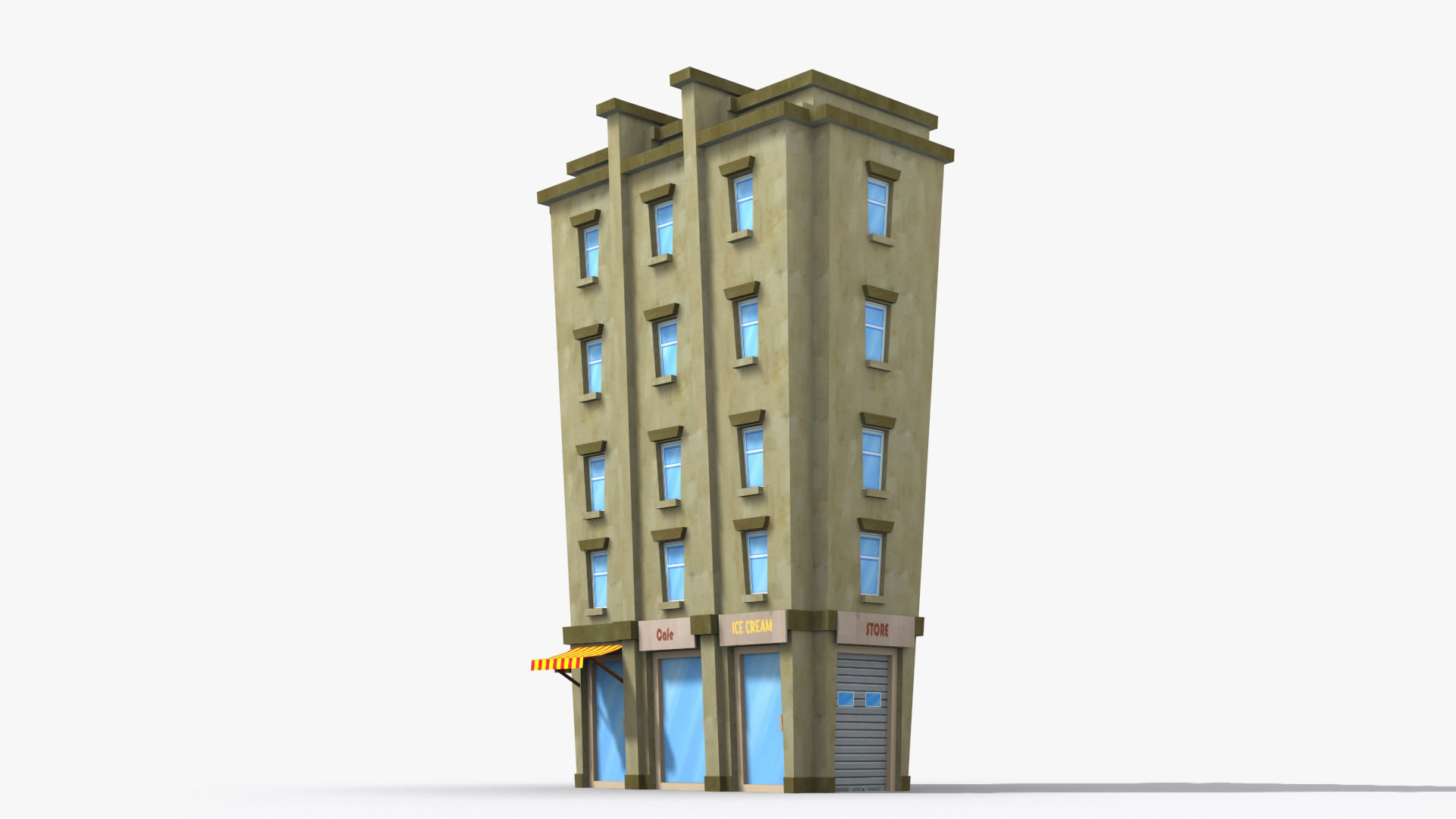 35 Cartoon Building collection Low poly _21