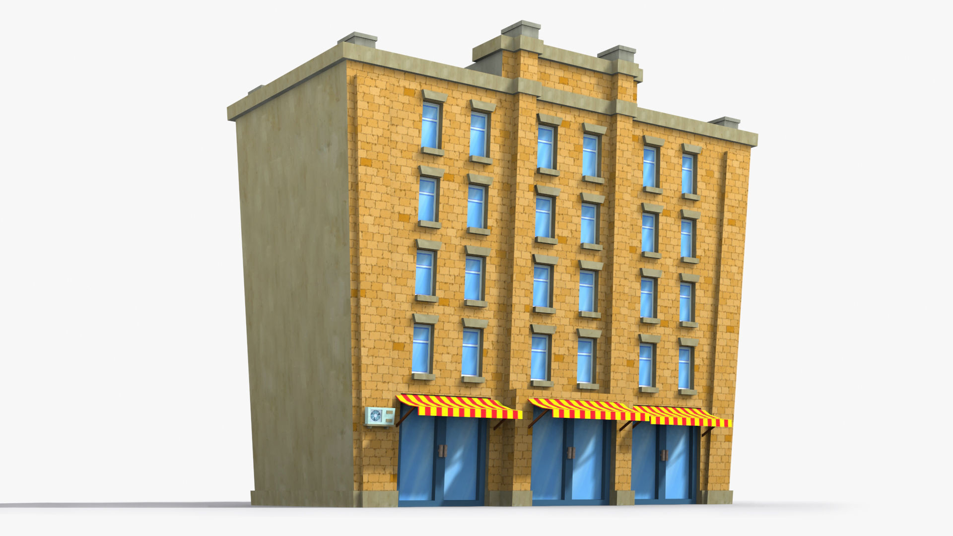 35 Cartoon Building collection Low poly _18