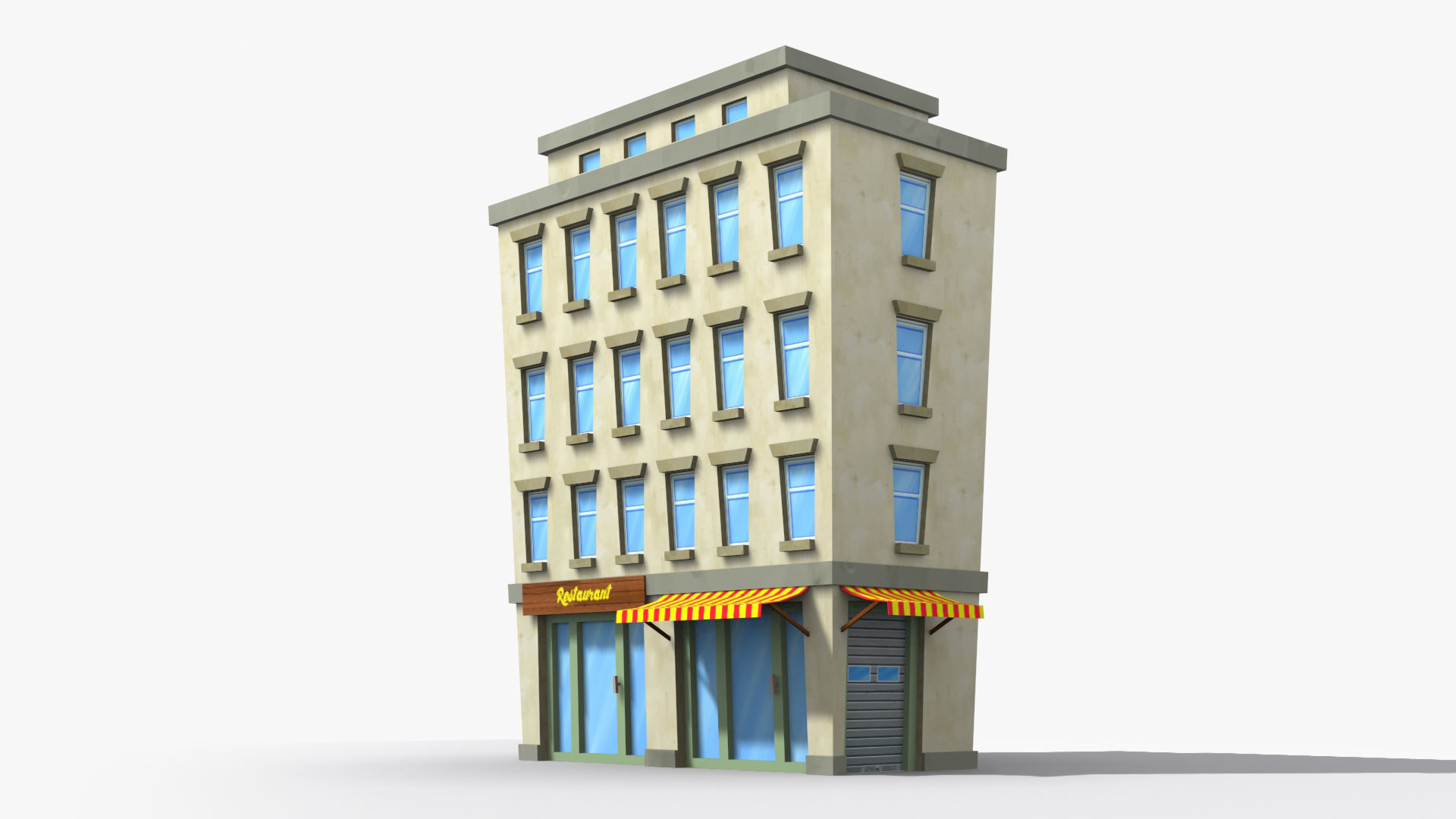 35 Cartoon Building collection Low poly _29