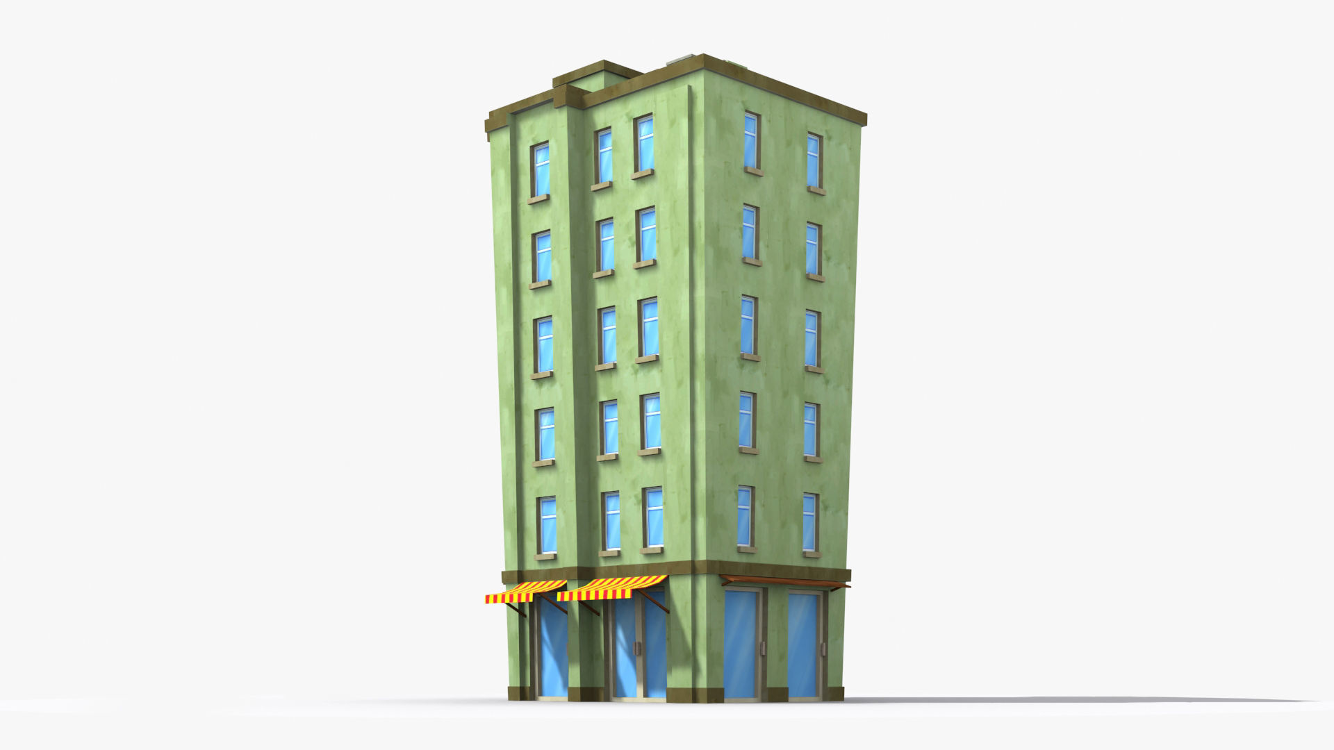 35 Cartoon Building collection Low poly _34
