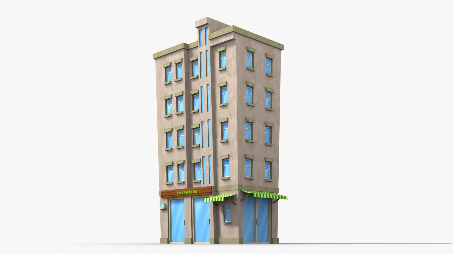 35 Cartoon Building collection Low poly _35