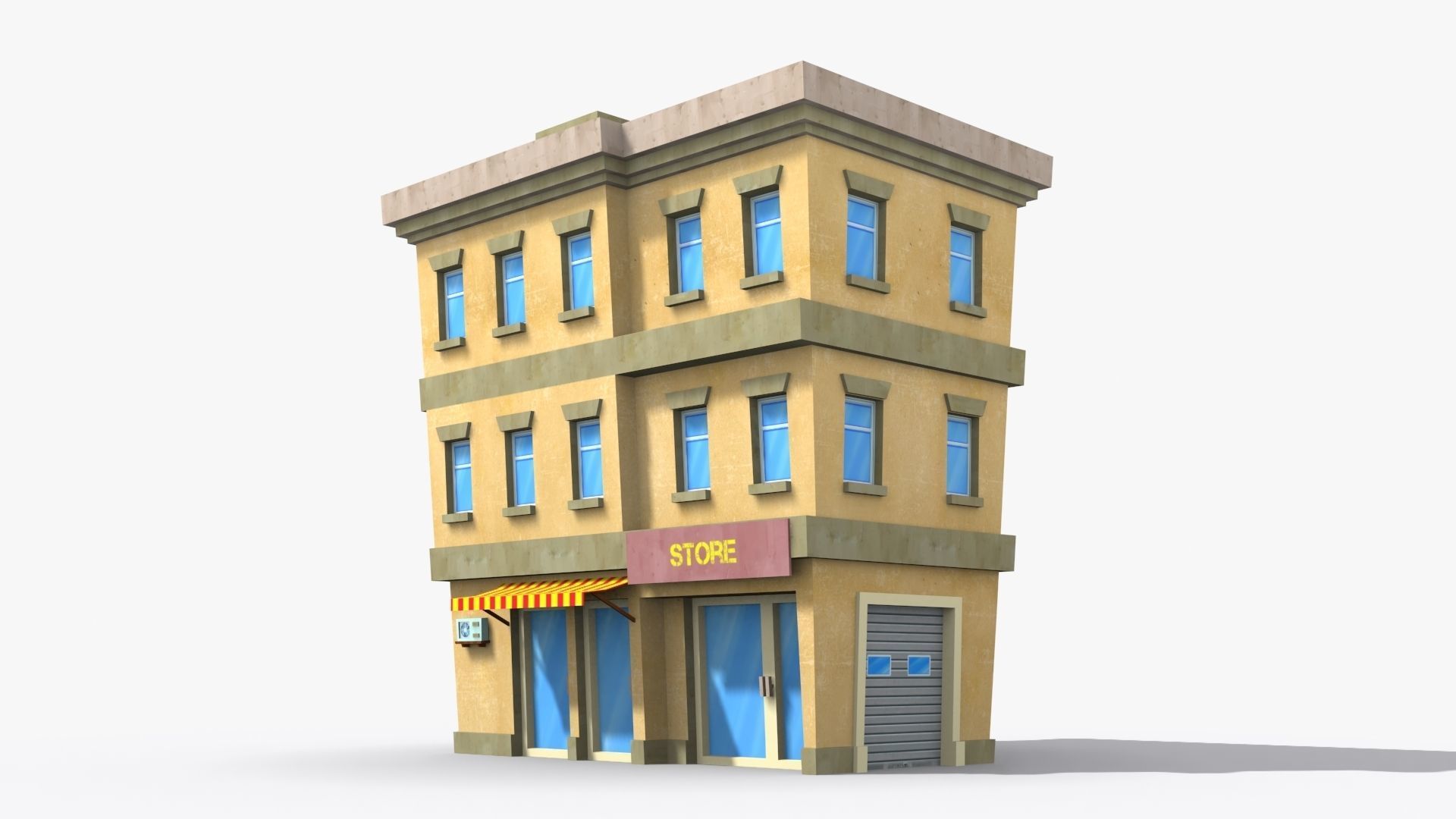 35 Cartoon Building collection Low poly _2