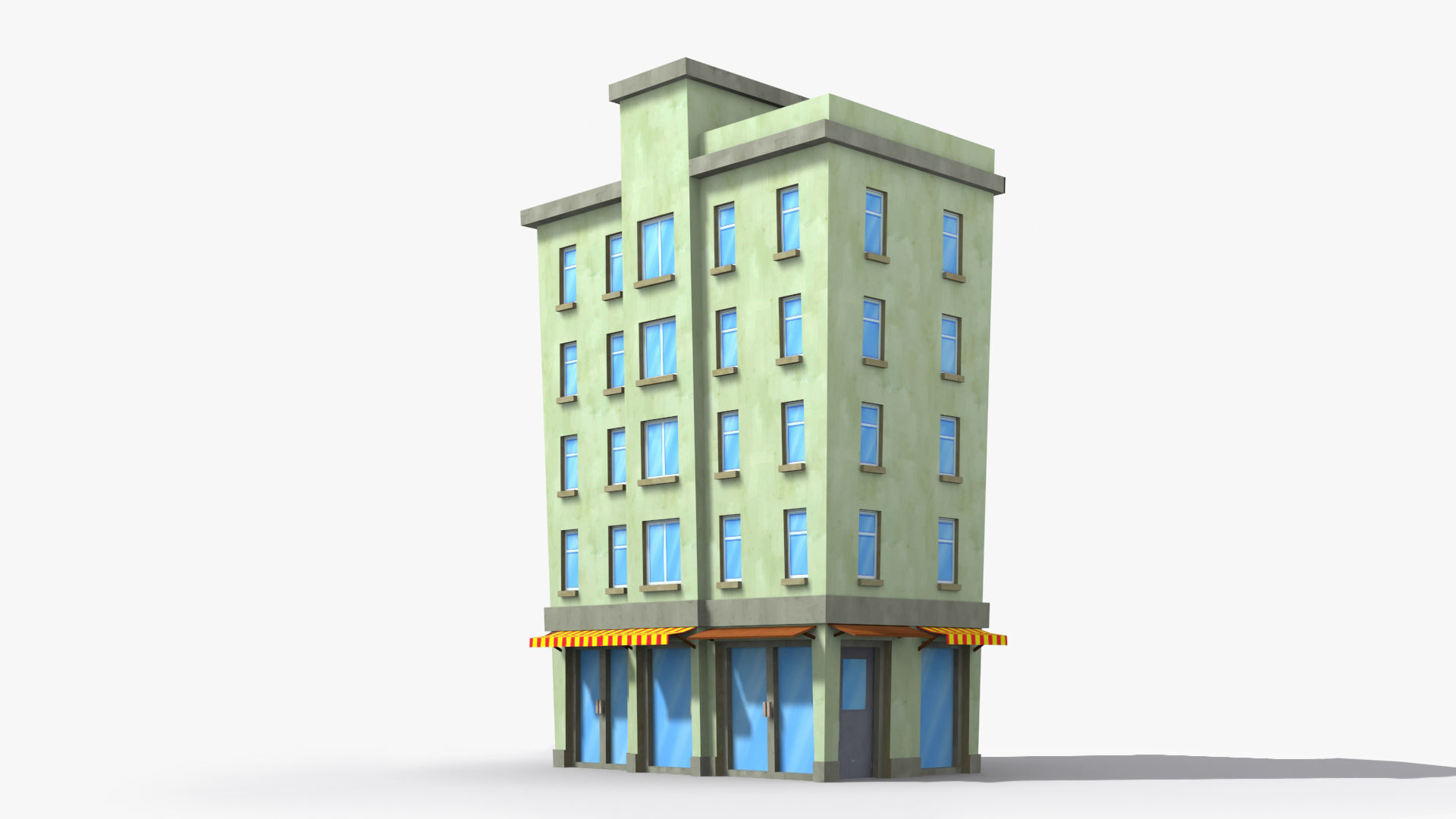 35 Cartoon Building collection Low poly _31