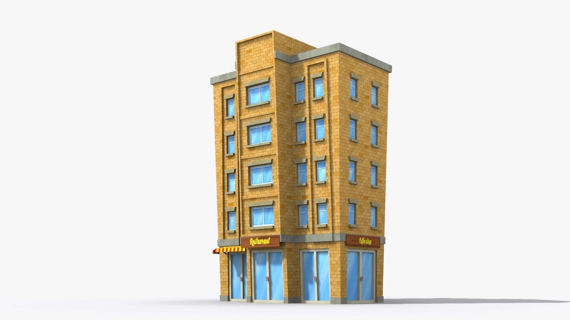 35 Cartoon Building collection Low poly _20