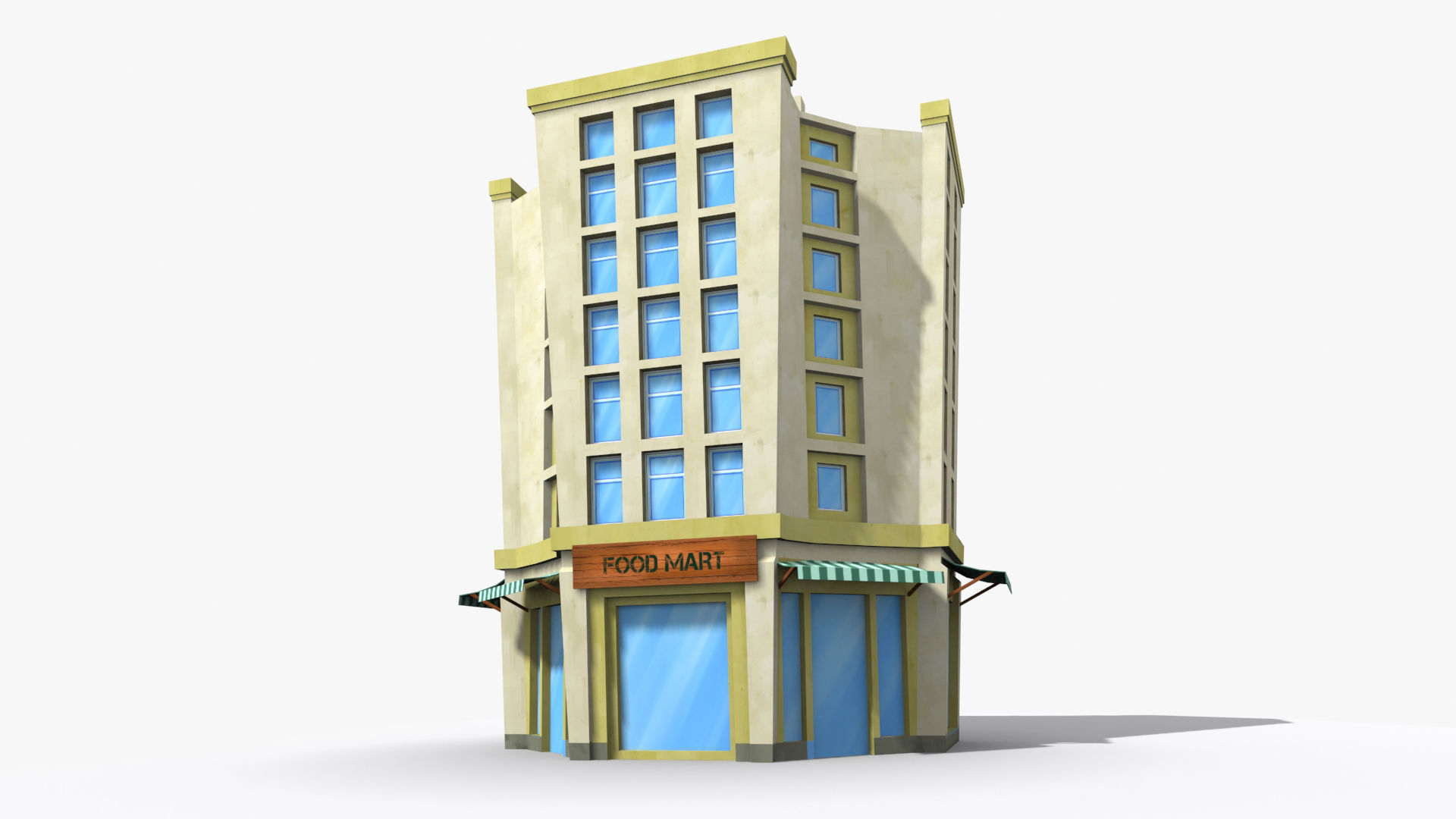 35 Cartoon Building collection Low poly _17