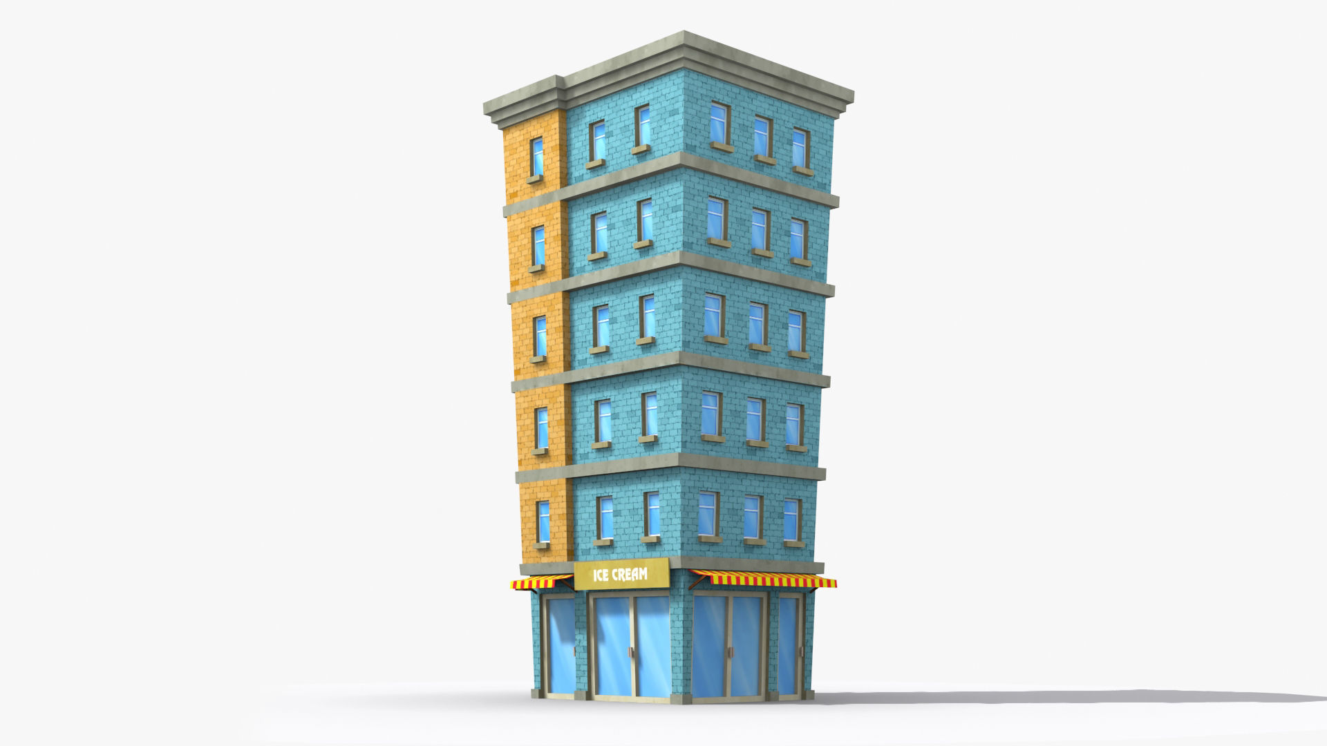 35 Cartoon Building collection Low poly _25