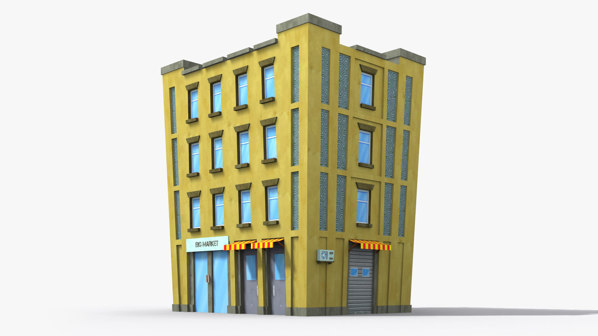 35 Cartoon Building collection Low poly _23