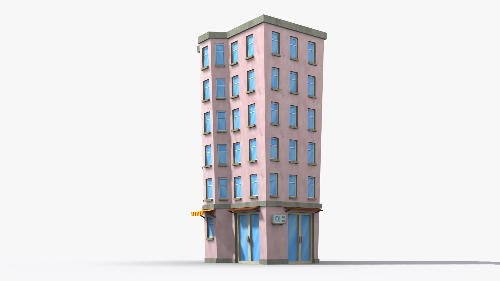 35 Cartoon Building collection Low poly _30